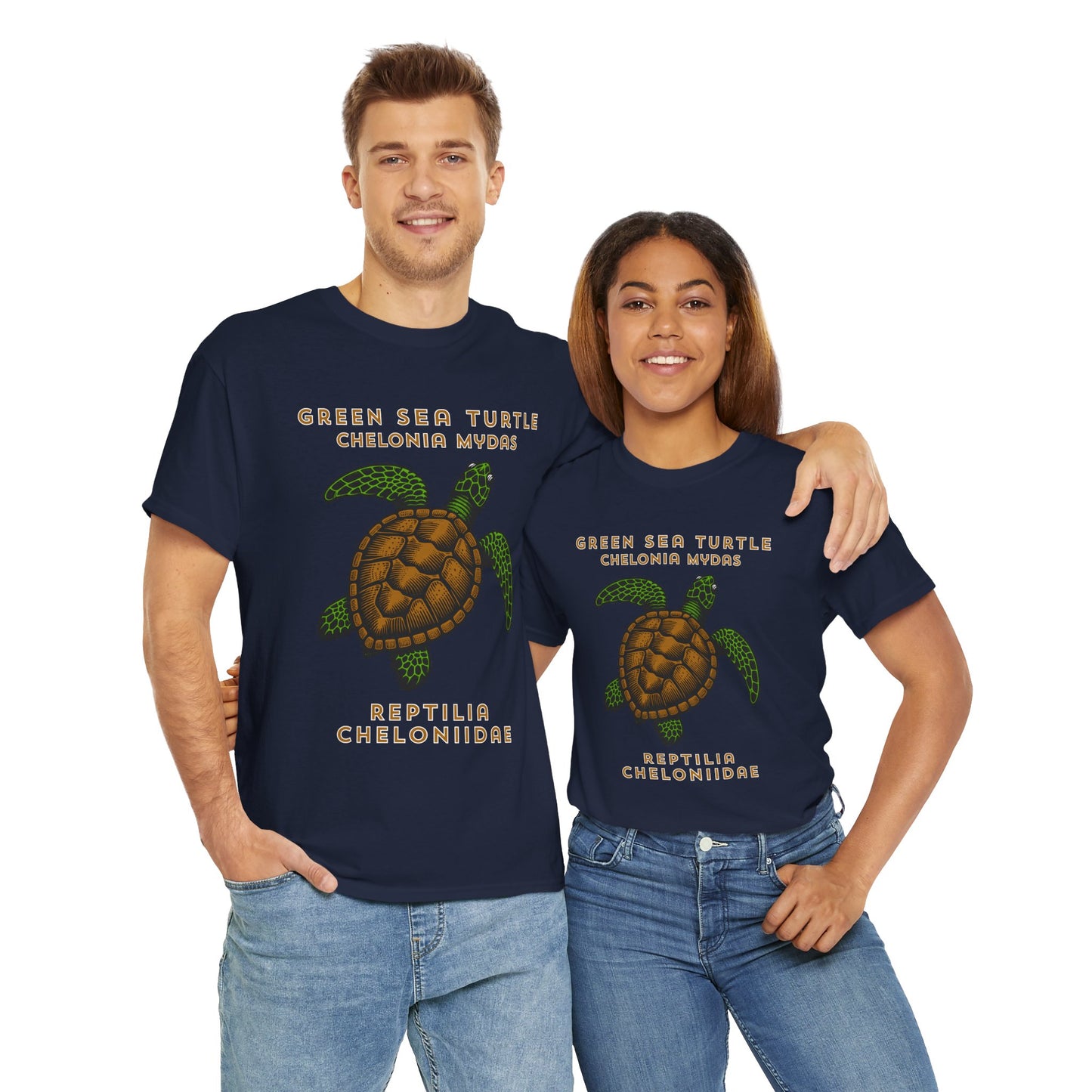 Green Sea Turtle with Scientific Names T-shirt