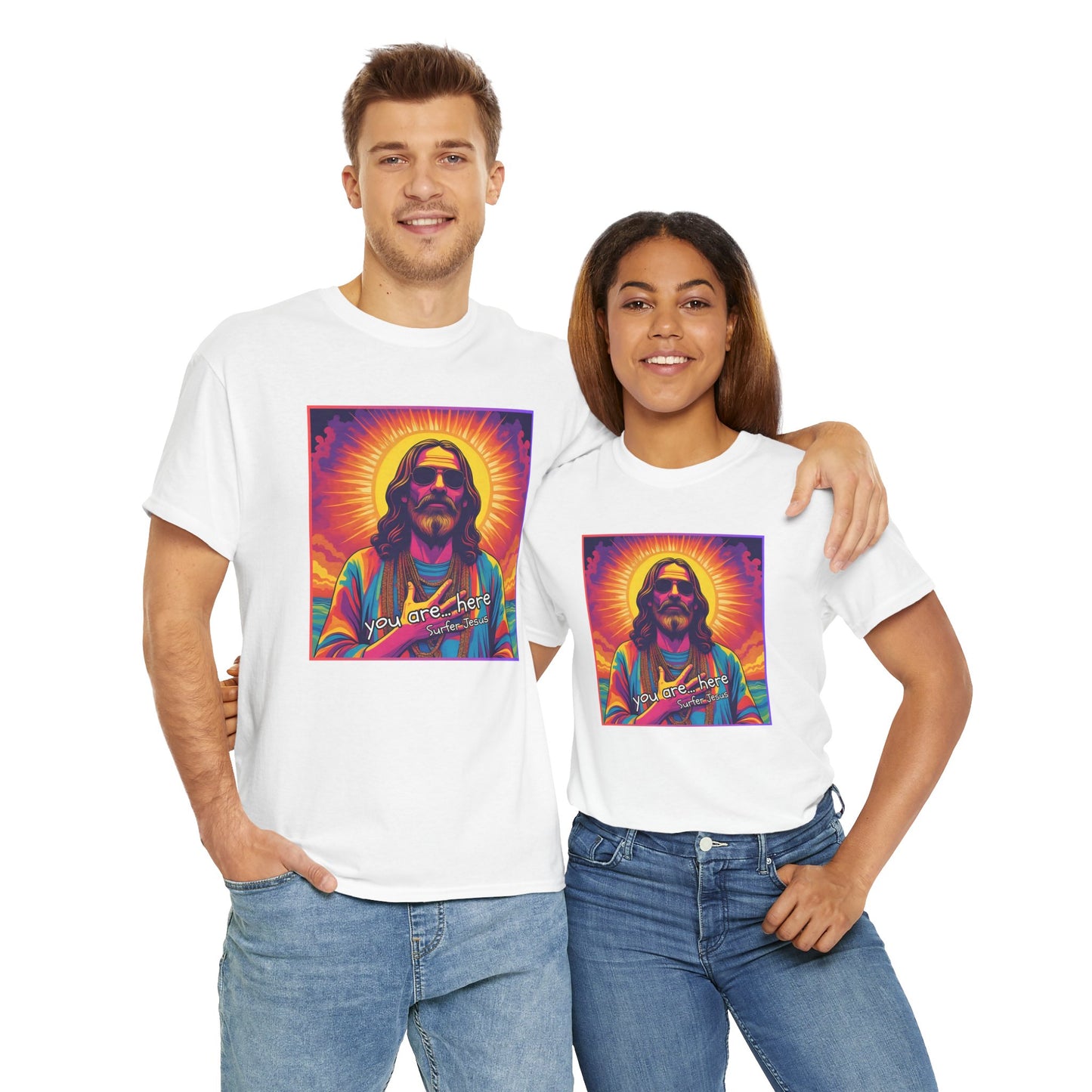 You are... here - Surfer Jesus - T-shirt