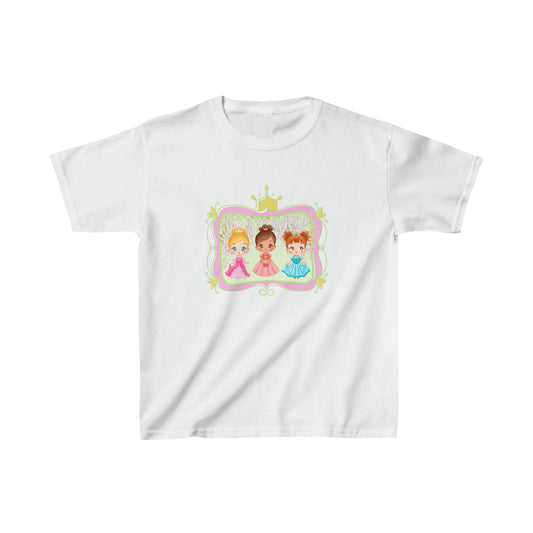 Three Little Princesses in Frame - Kids Heavy Cotton™ Tee