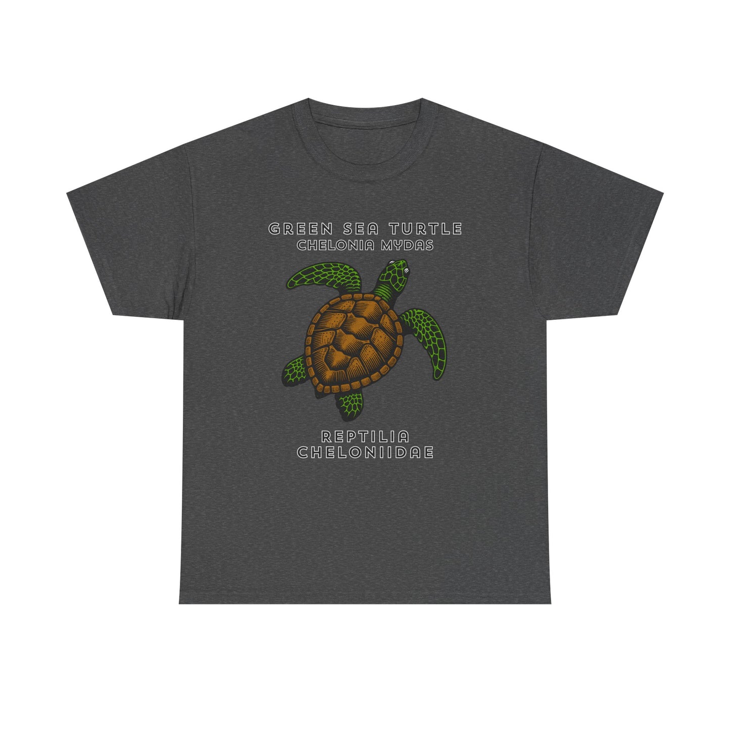 Green Sea Turtle with Scientific Names T-shirt