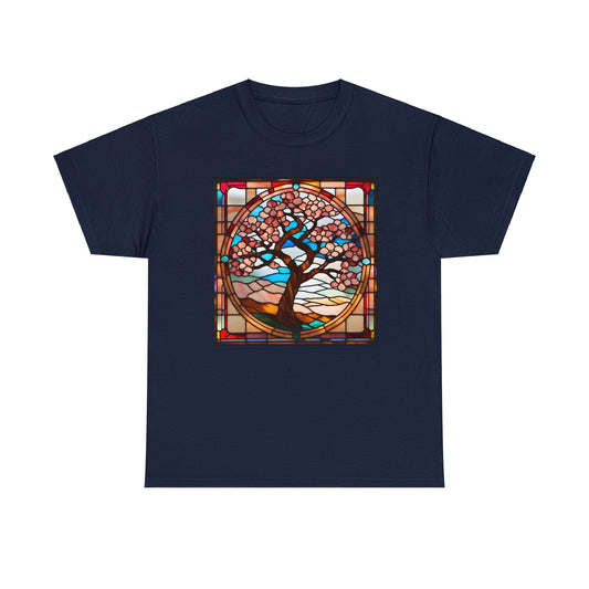 Cheery Blossom Tree Stained Glass T-shirt