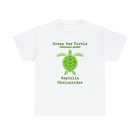 Green Sea Turtle with Scientific Names T-shirt