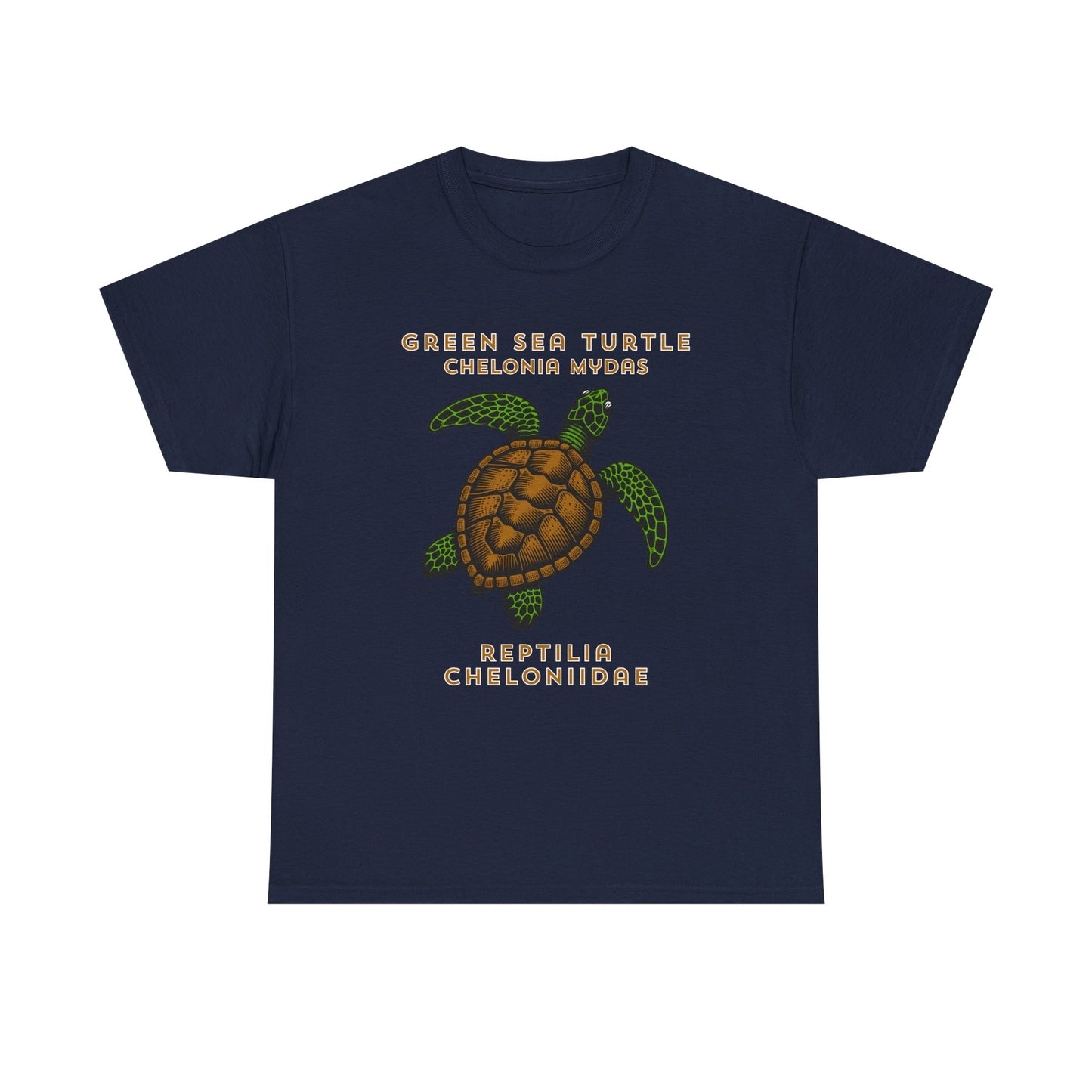 Green Sea Turtle with Scientific Names T-shirt