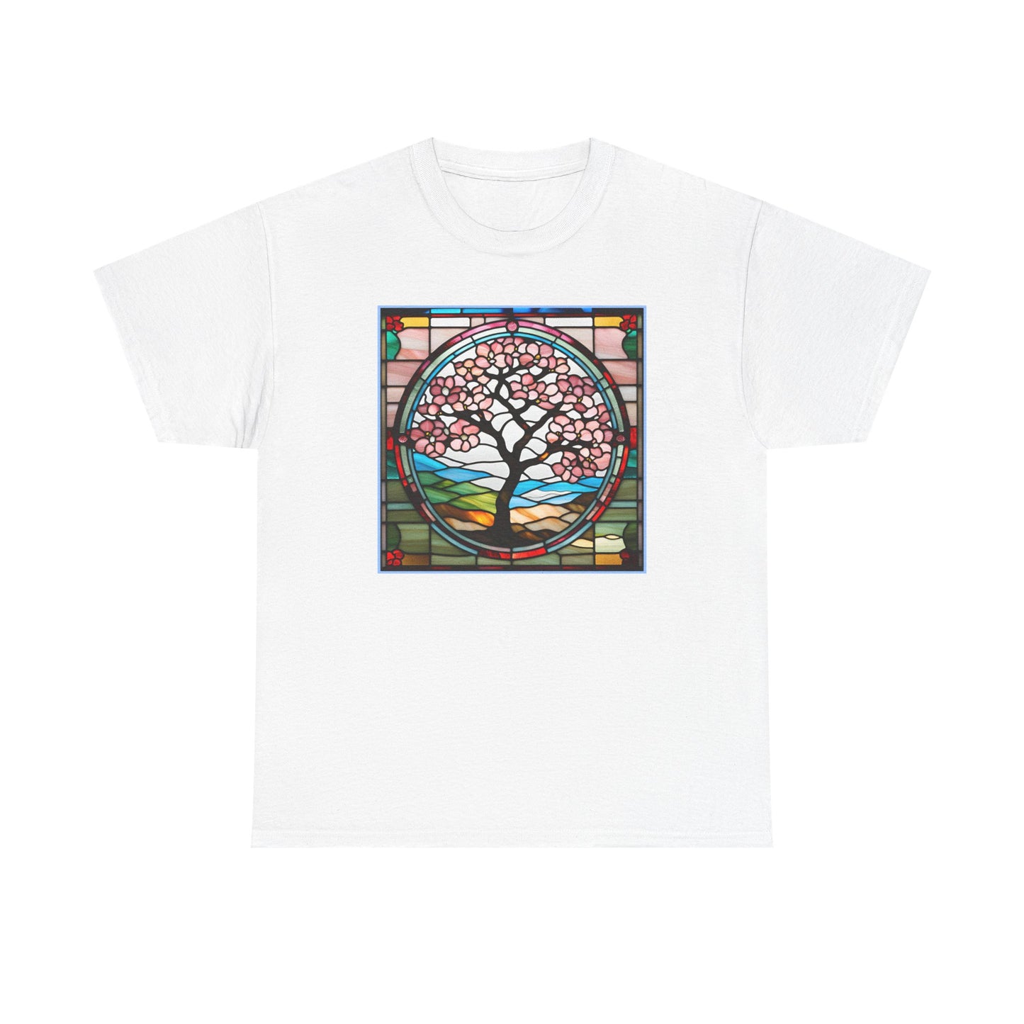 Cherry Blossom Tree Stained Glass T-shirt