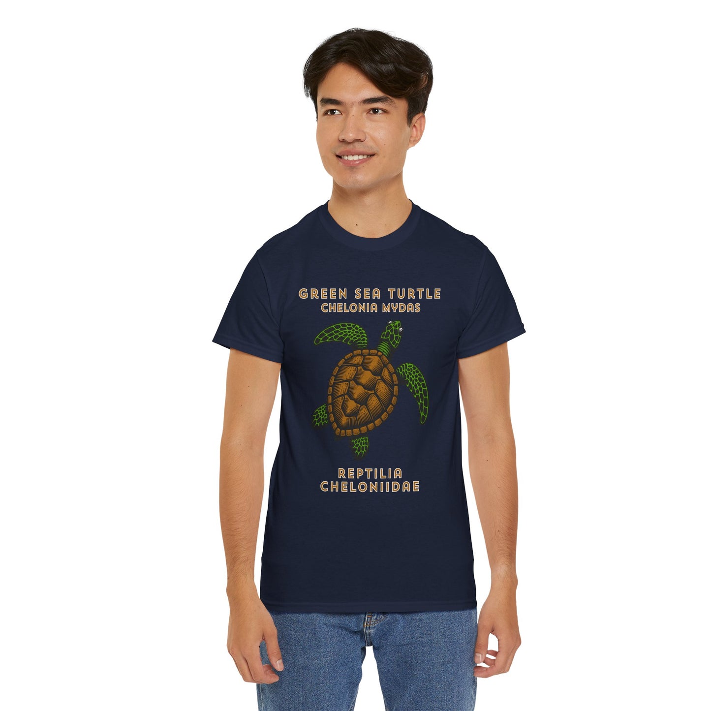 Green Sea Turtle with Scientific Names T-shirt