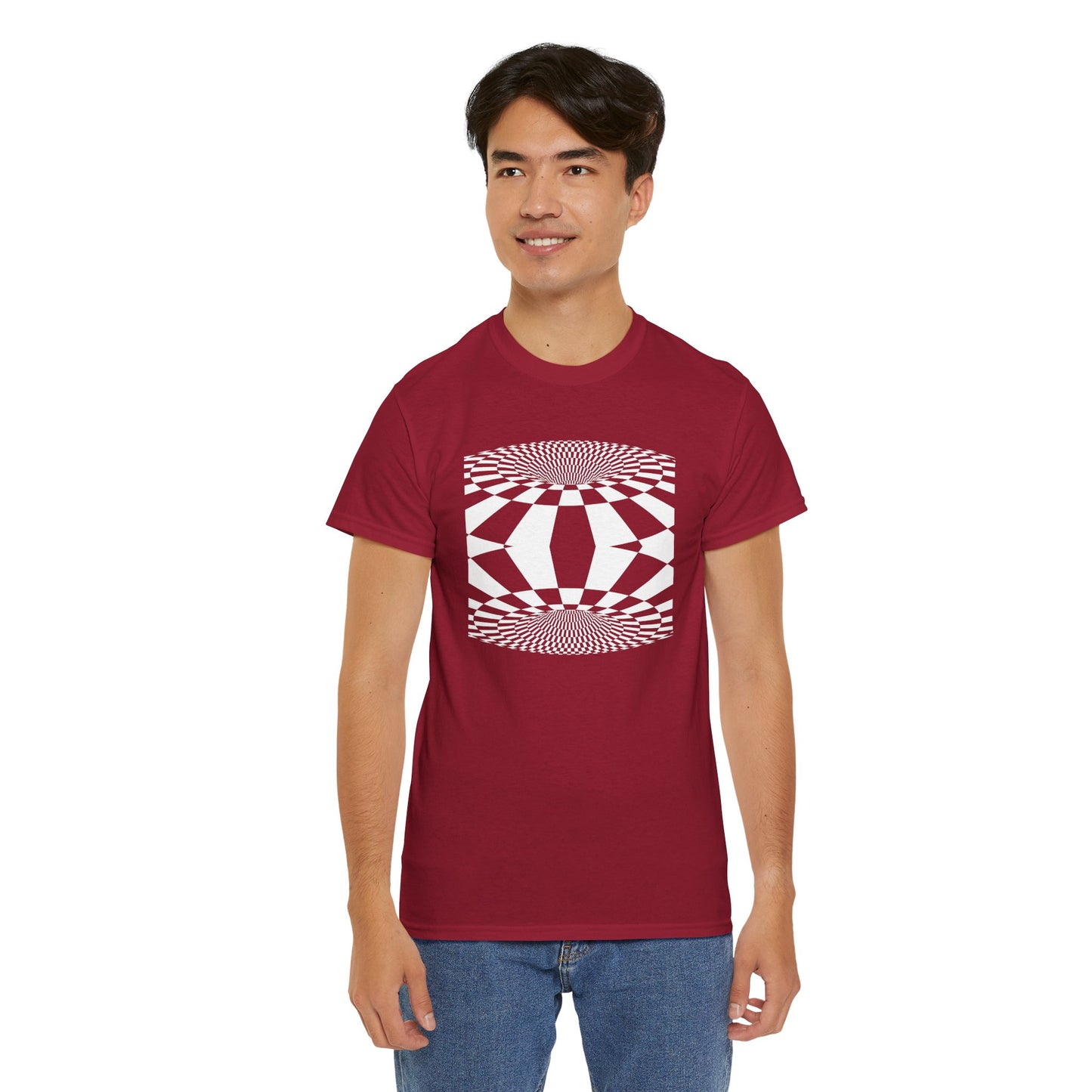 Checkerboard Wheel Illusion T-shirt