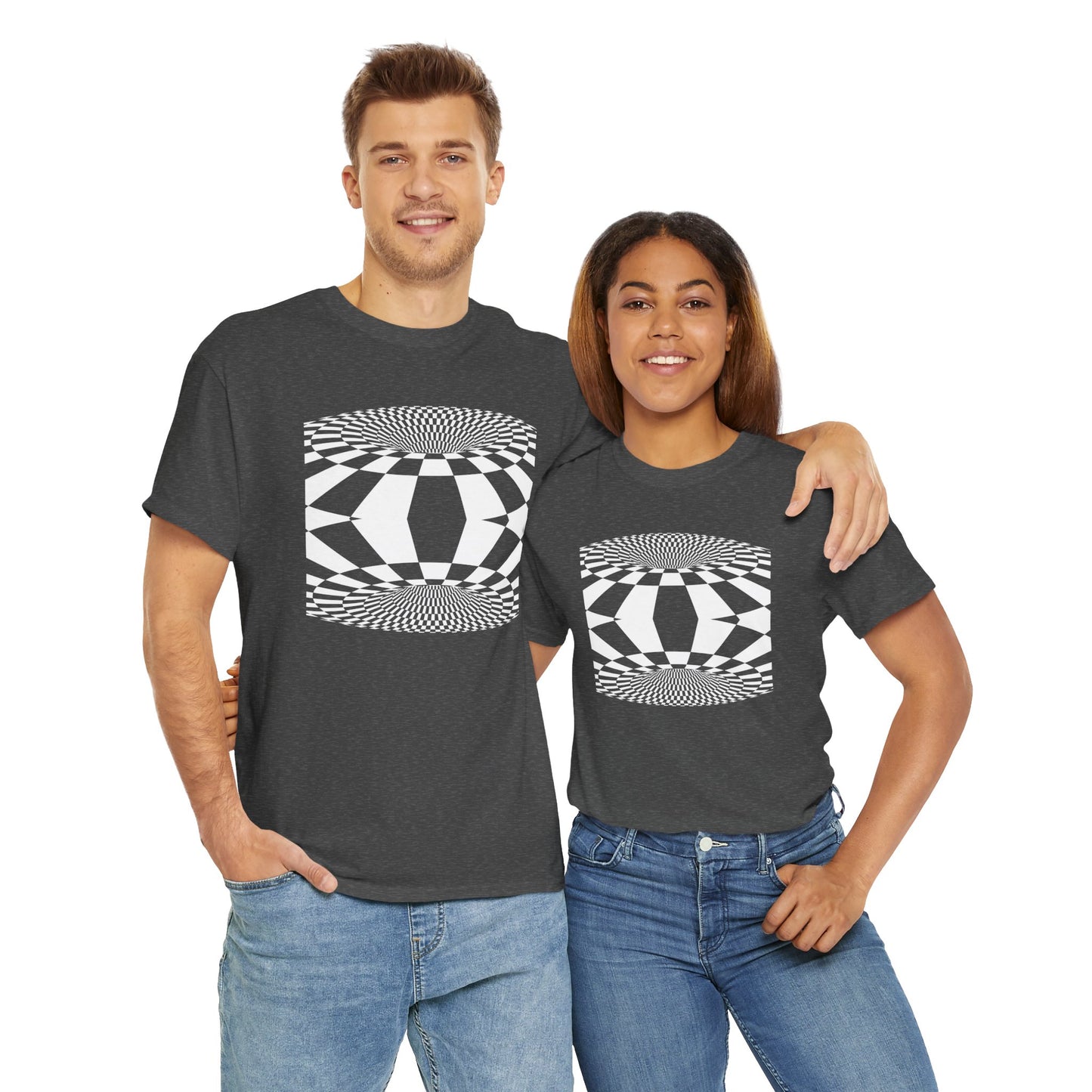 Checkerboard Wheel Illusion T-shirt