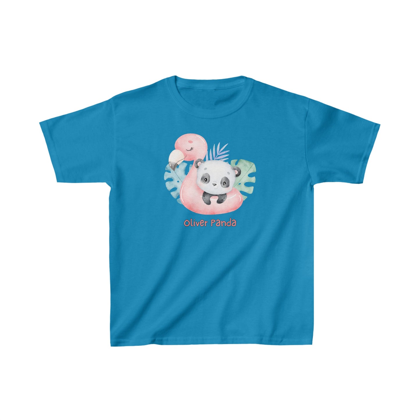 Adorable Oliver Panda with Swan - Kids Heavy Cotton™ Tee