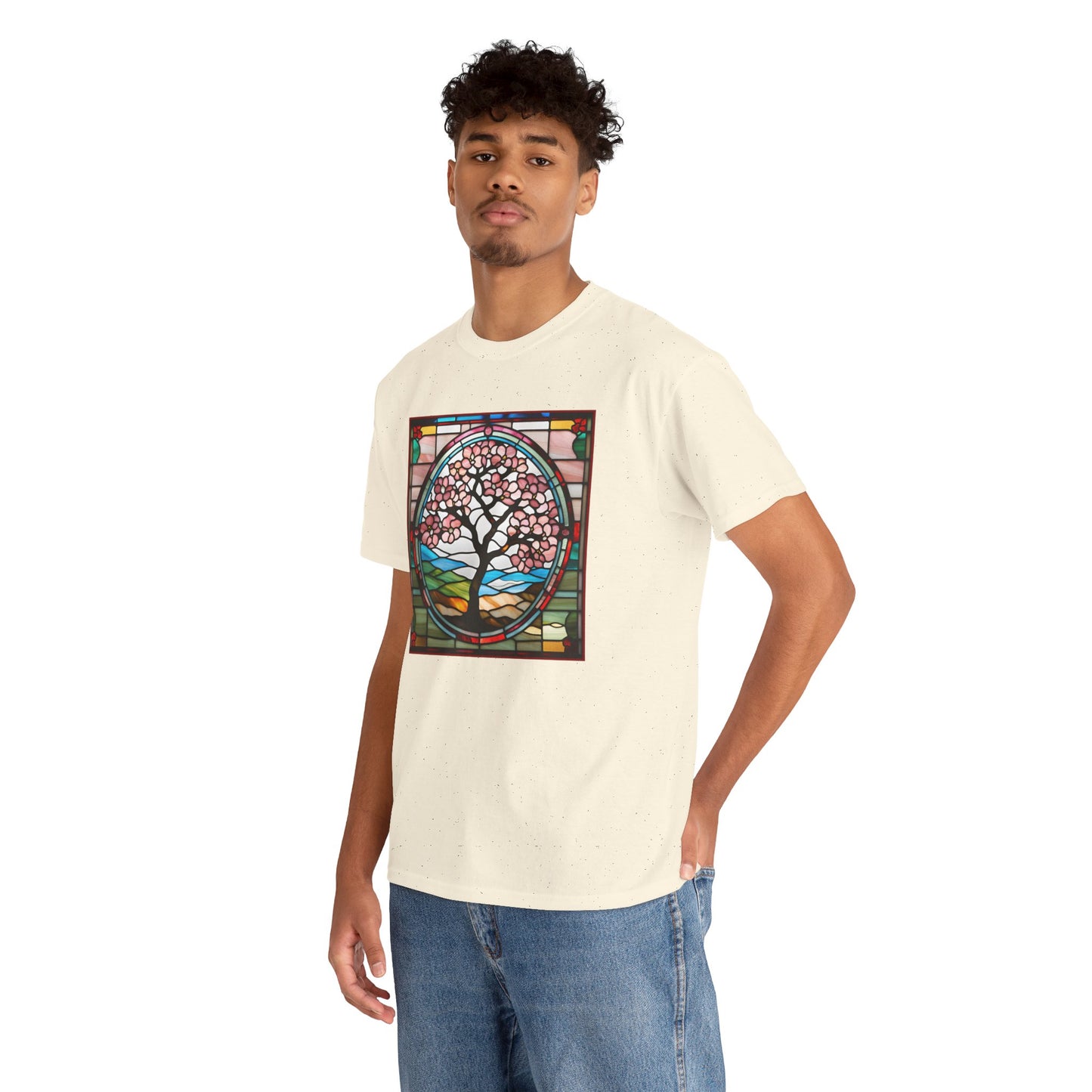 Cherry Blossom Tree Stained Glass T-shirt