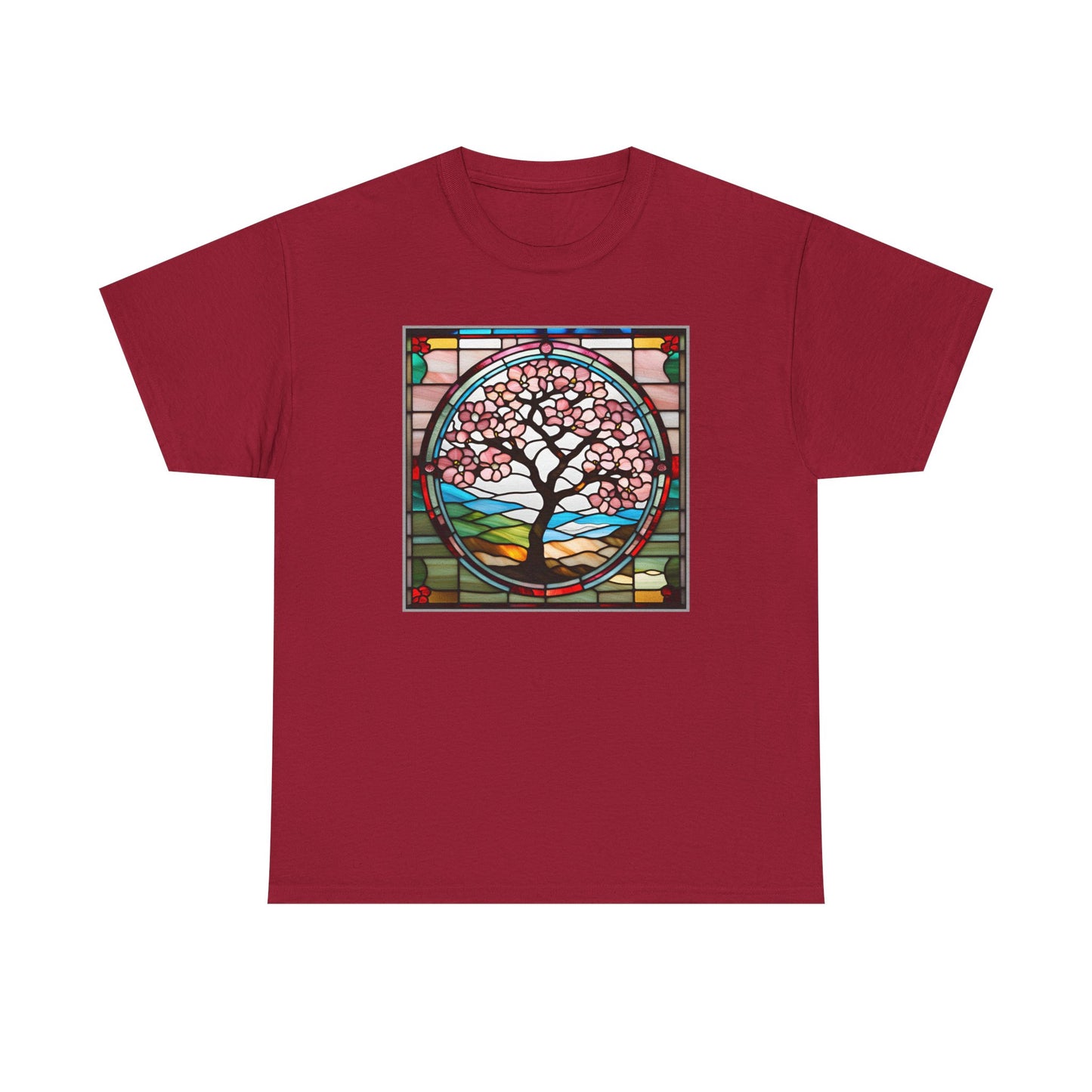 Cherry Blossom Tree Stained Glass T-shirt