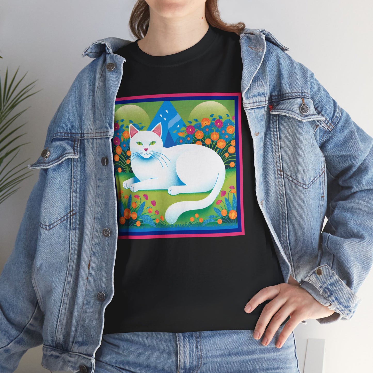 White Cat Retro v2 T-shirt