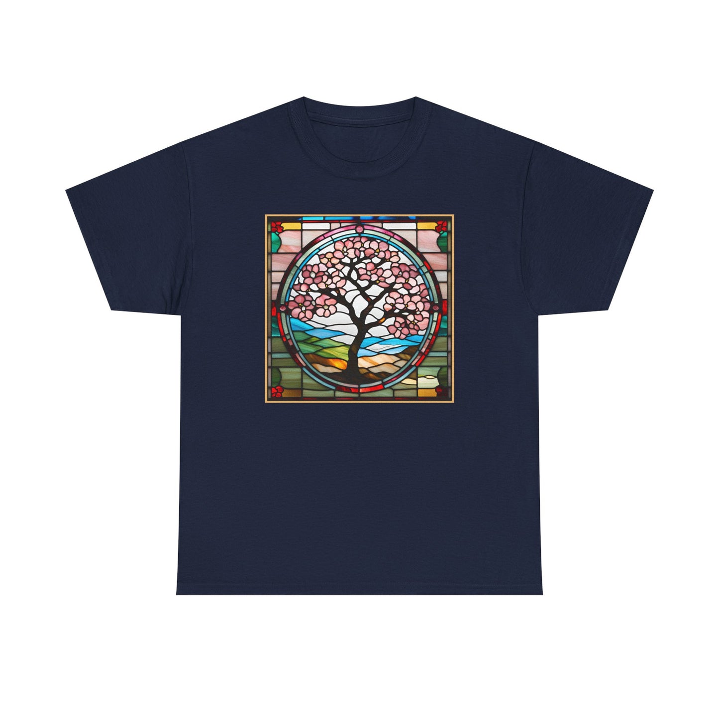 Cherry Blossom Tree Stained Glass T-shirt