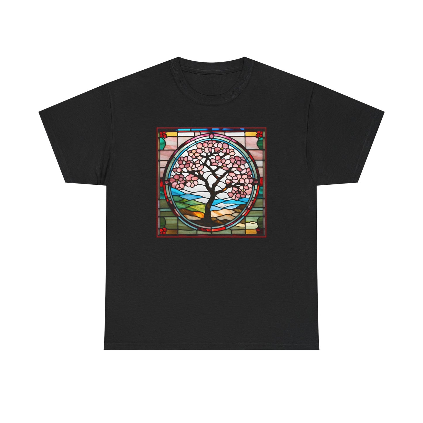 Cherry Blossom Tree Stained Glass T-shirt