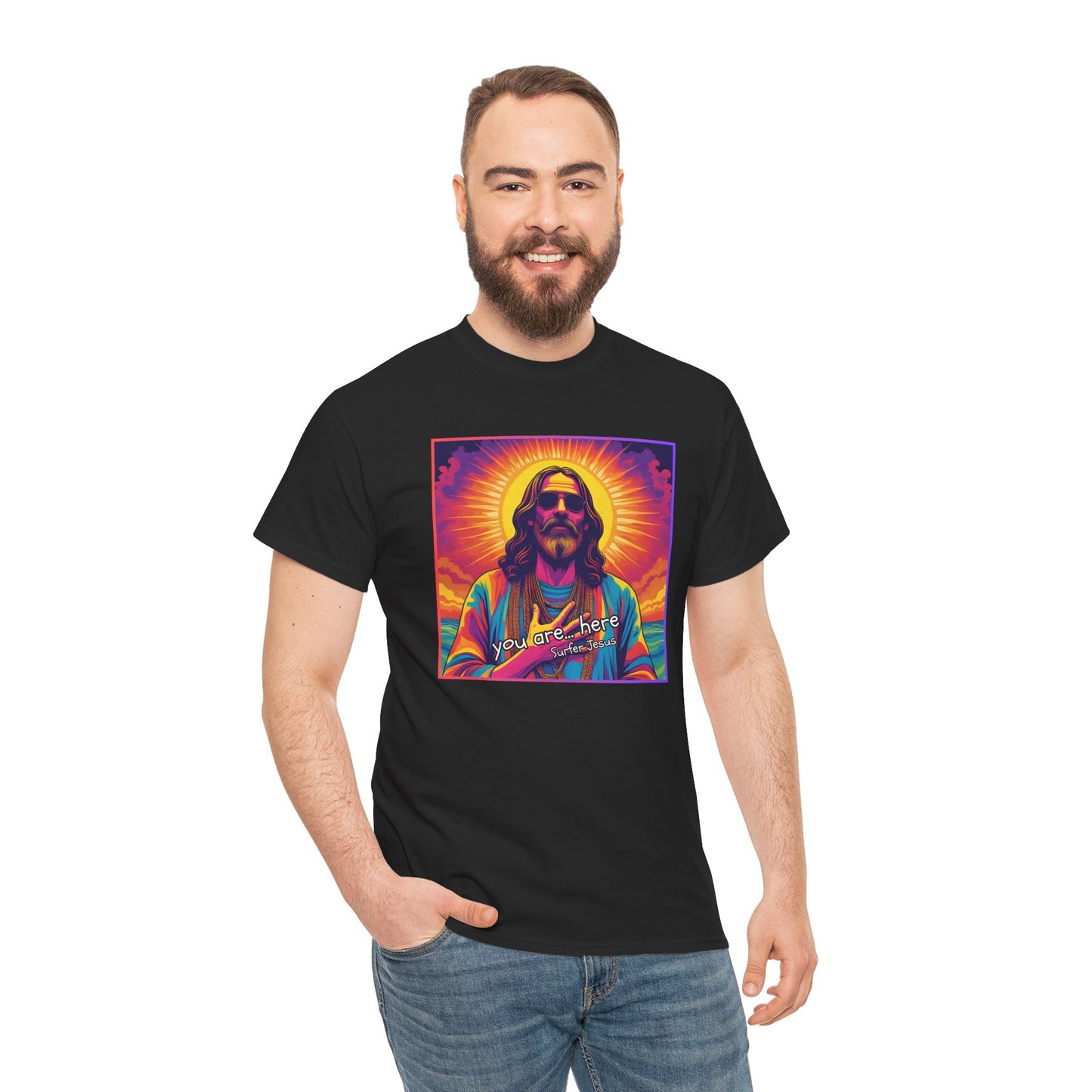 You are... here - Surfer Jesus - T-shirt