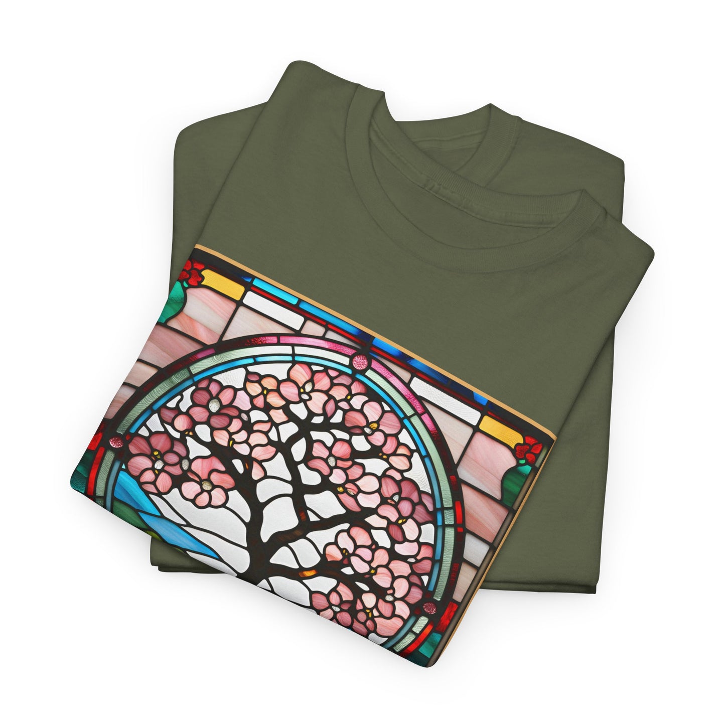 Cherry Blossom Tree Stained Glass T-shirt