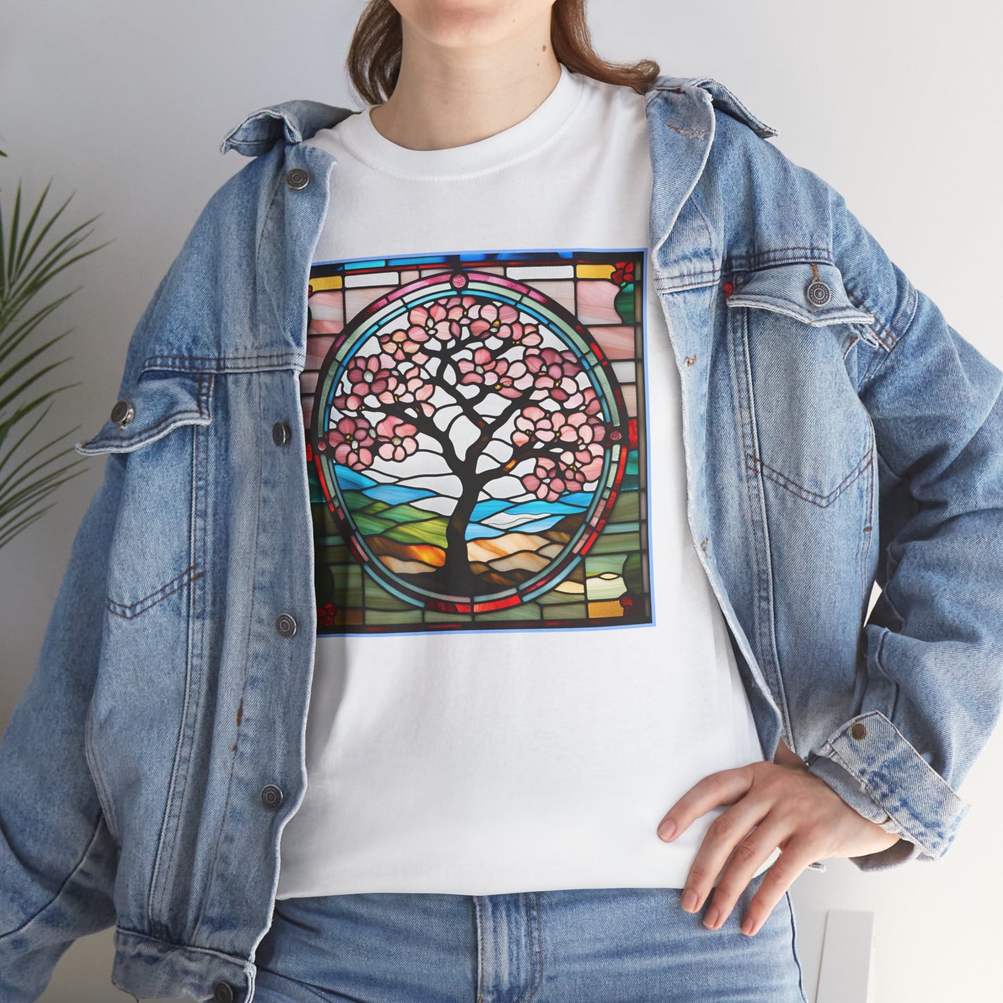 Cherry Blossom Tree Stained Glass T-shirt