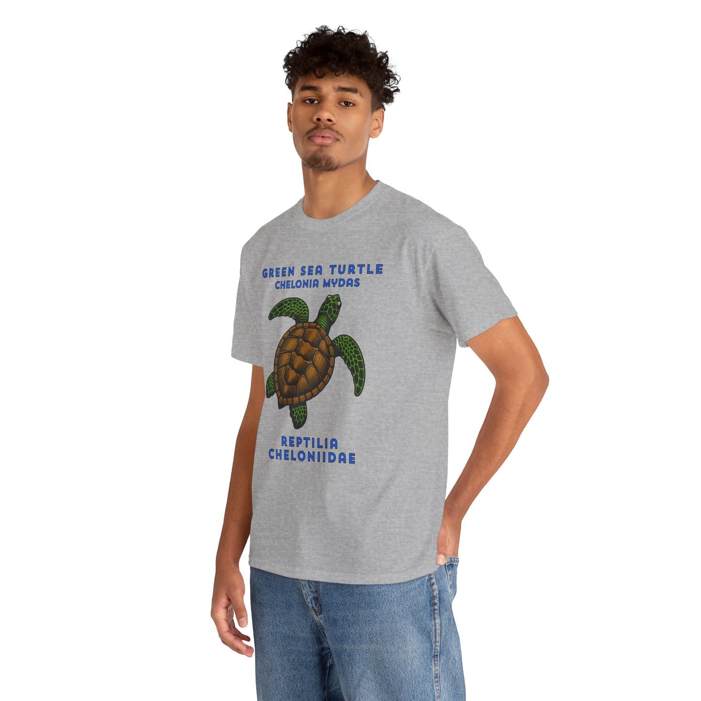 Green Sea Turtle with Scientific Names T-shirt