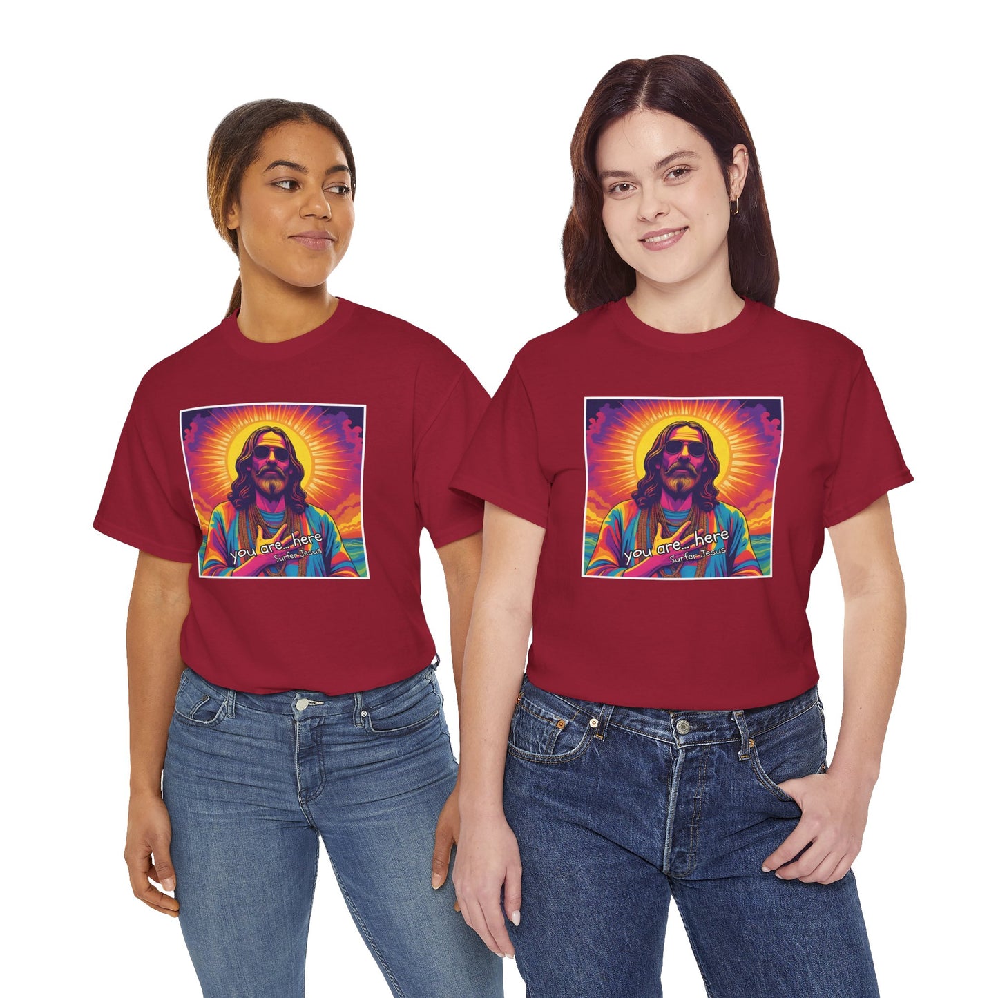 You are... here - Surfer Jesus - T-shirt