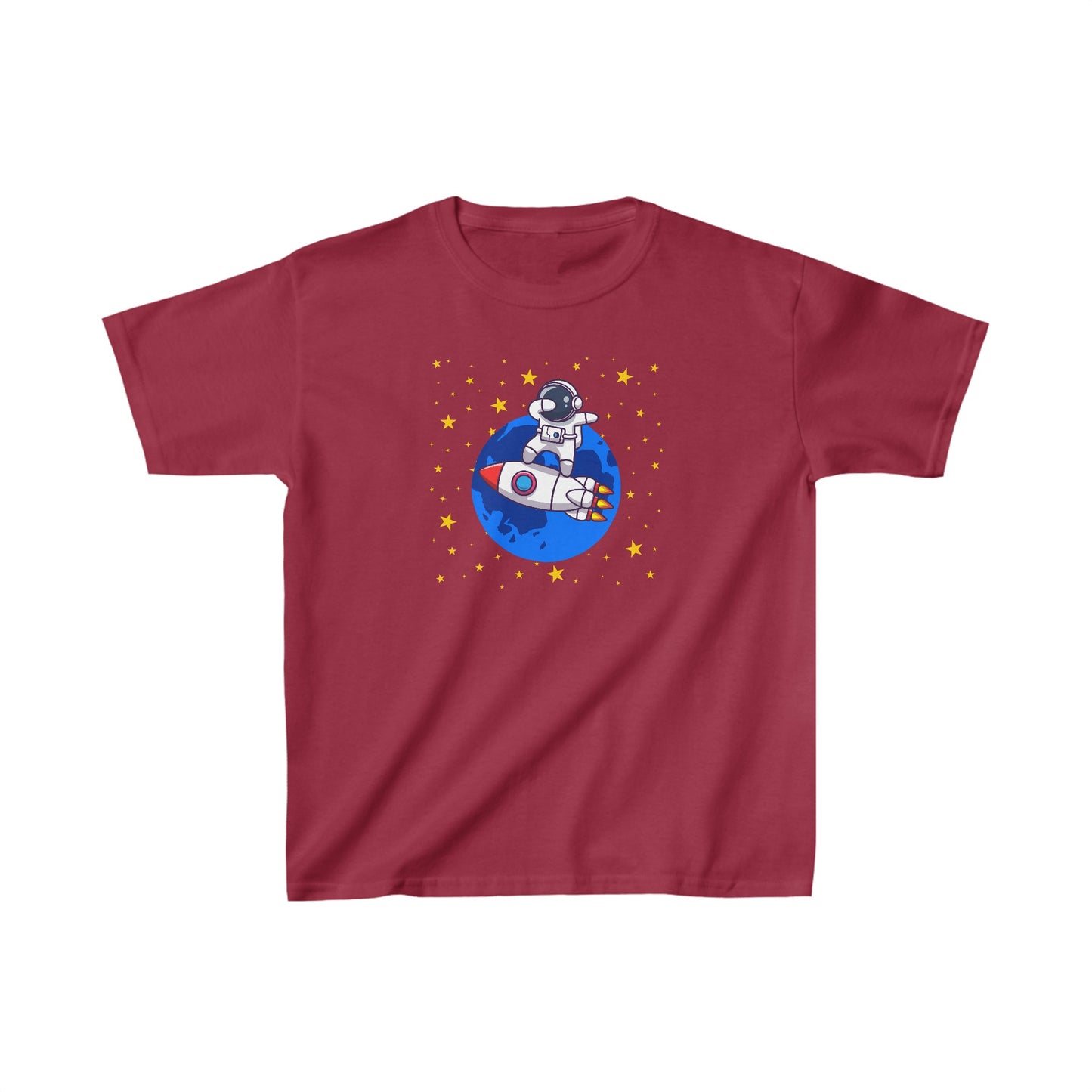 Astronaut Dabbing on Rocket - Kids Heavy Cotton™ Tee