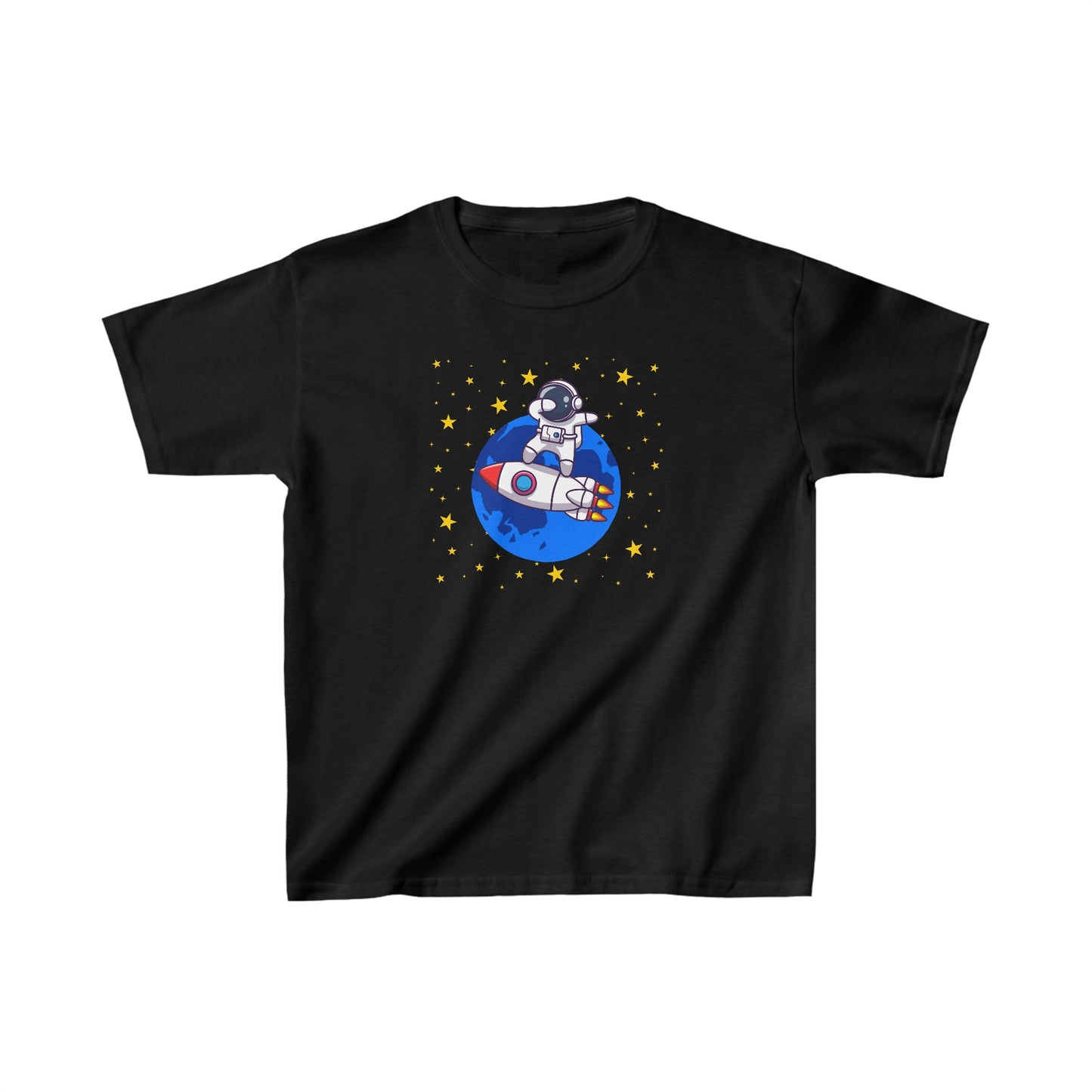 Astronaut Dabbing on Rocket - Kids Heavy Cotton™ Tee