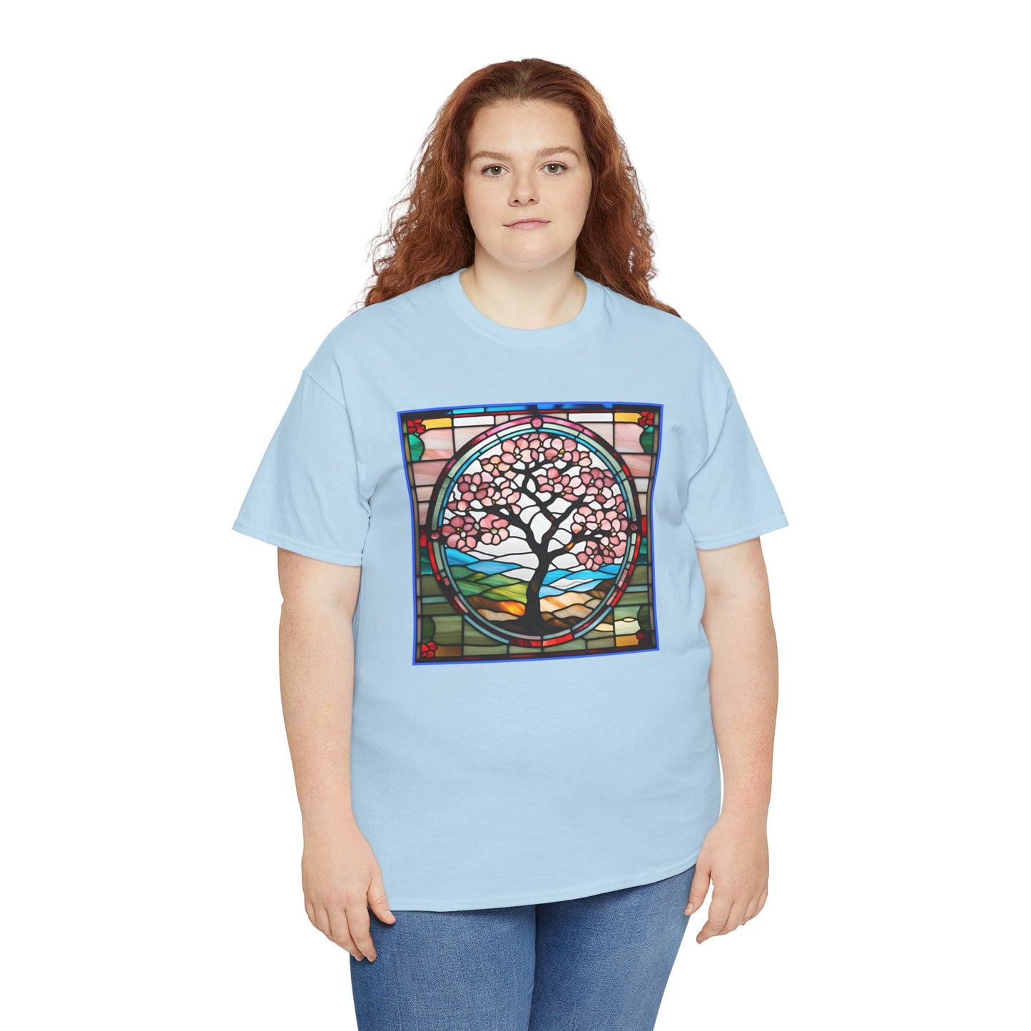 Cherry Blossom Tree Stained Glass T-shirt