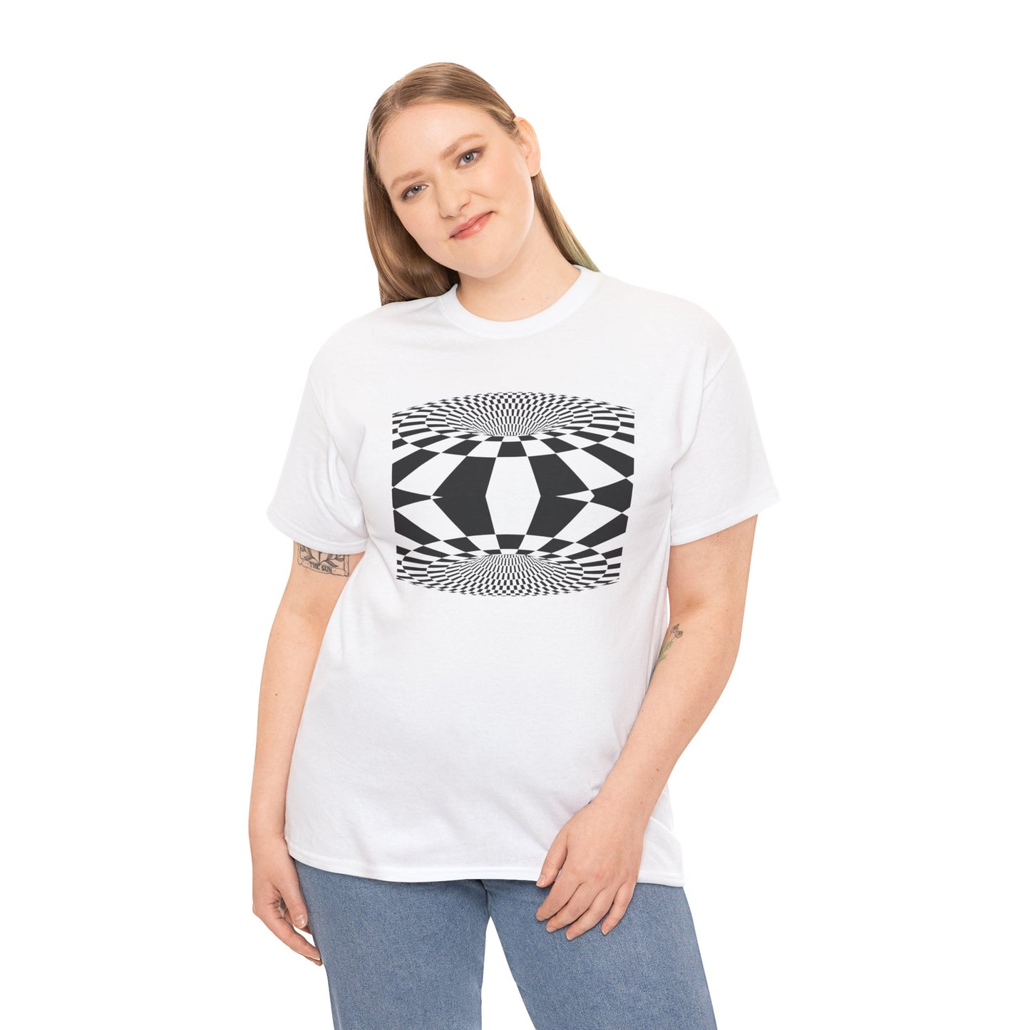 Checkerboard Wheel Illusion T-shirt