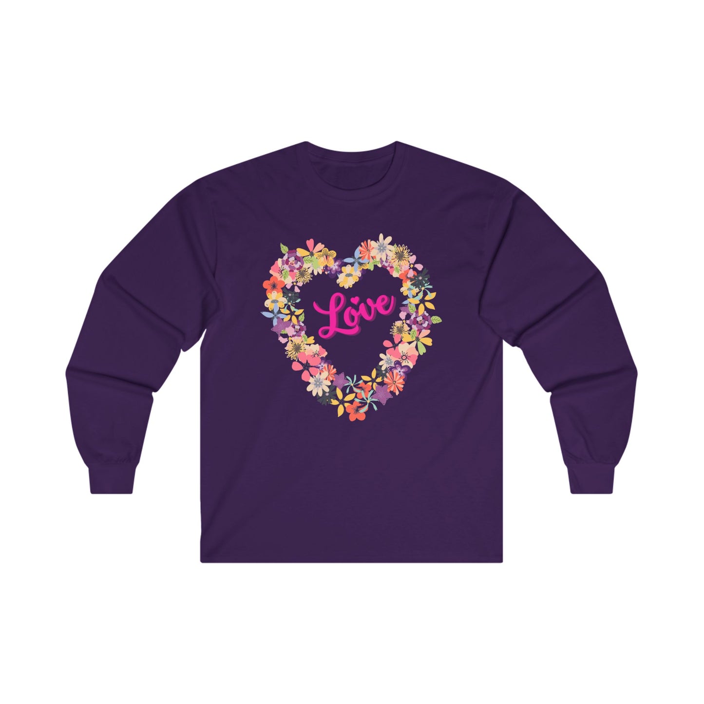 Love with Flower Heart - Long Sleeve Tee