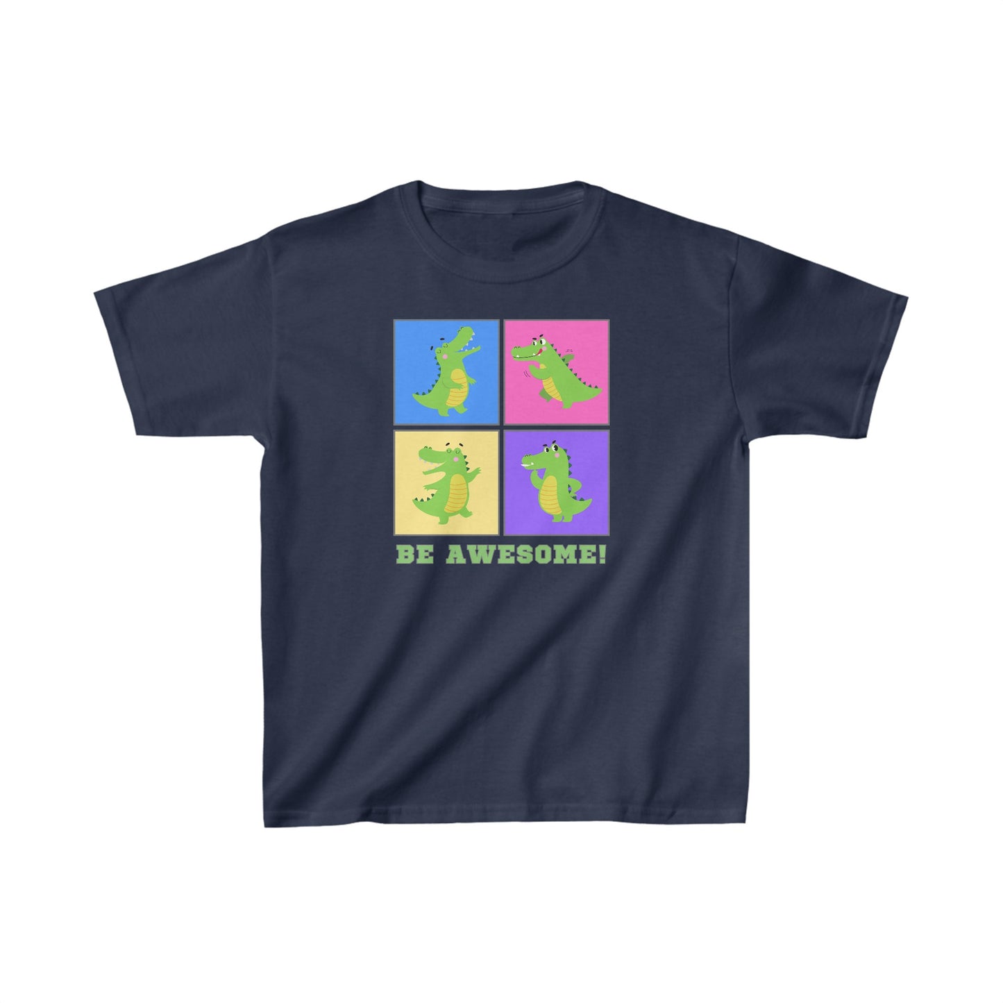 Be Awesome! (4) - designed by Berkeley age 7 - Kids Heavy Cotton™ Tee