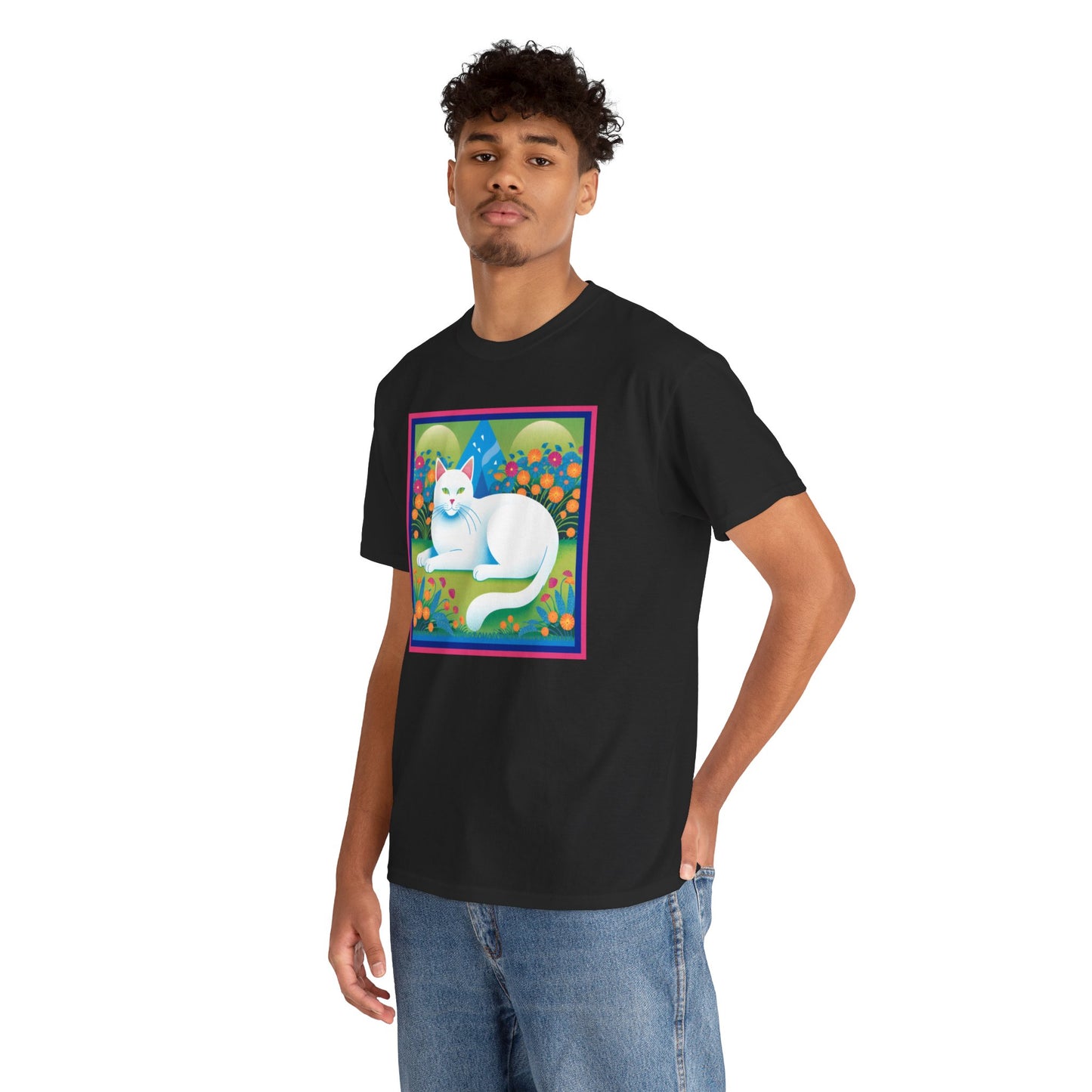 White Cat Retro v2 T-shirt