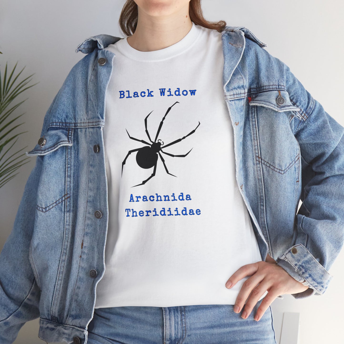 Black Widow with Scientific Names T-shirt