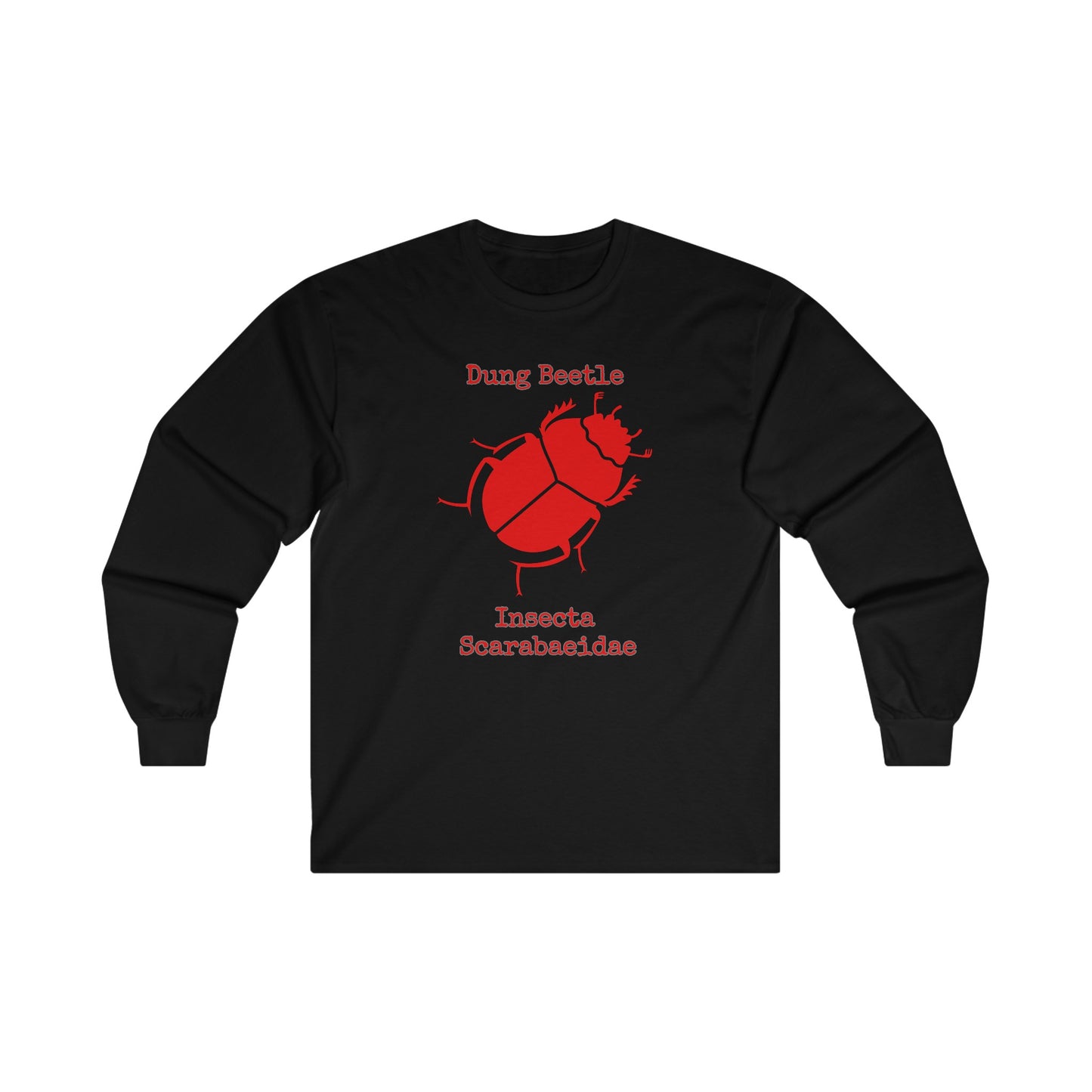 Dung Beetle with Scientific Names - Long Sleeve Tee