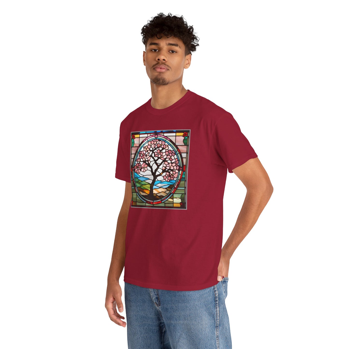 Cherry Blossom Tree Stained Glass T-shirt