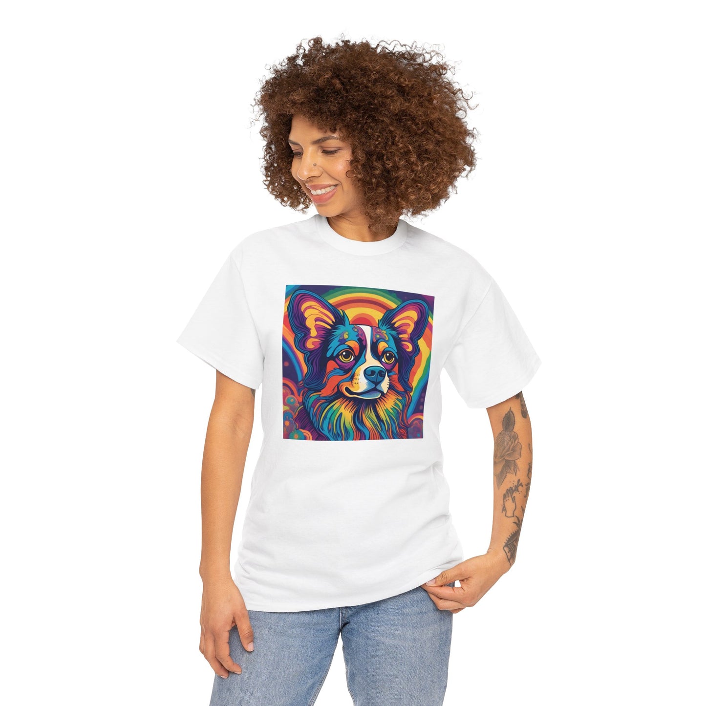 Psychedelic Papillon (AKA Continental Toy Spaniel) T-shirt