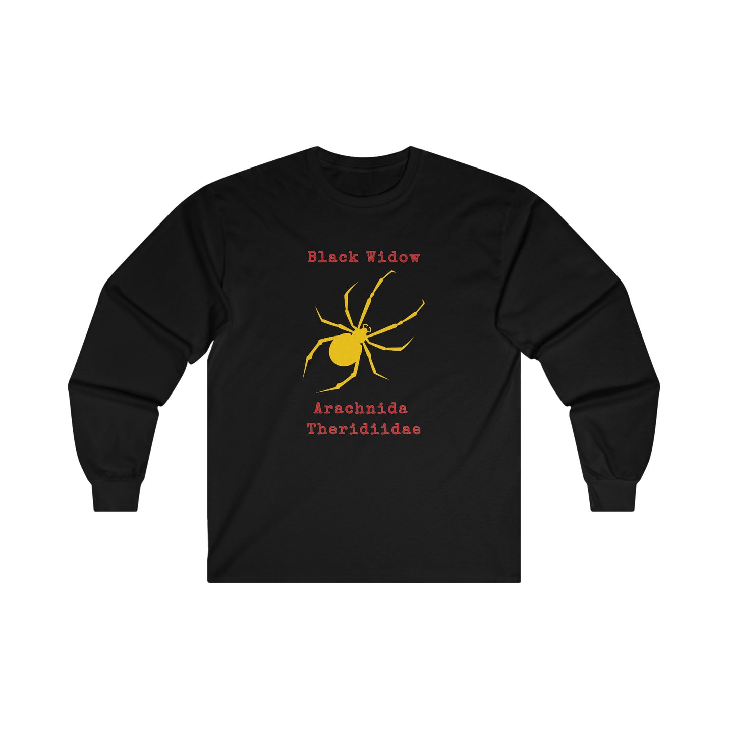 Black Widow with Scientific Names - Long Sleeve Tee