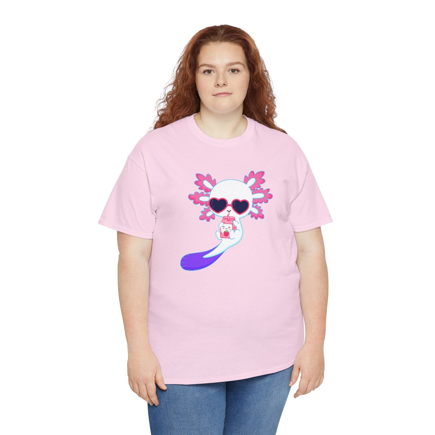 Axolotl wearing heart sunglasses T-shirt