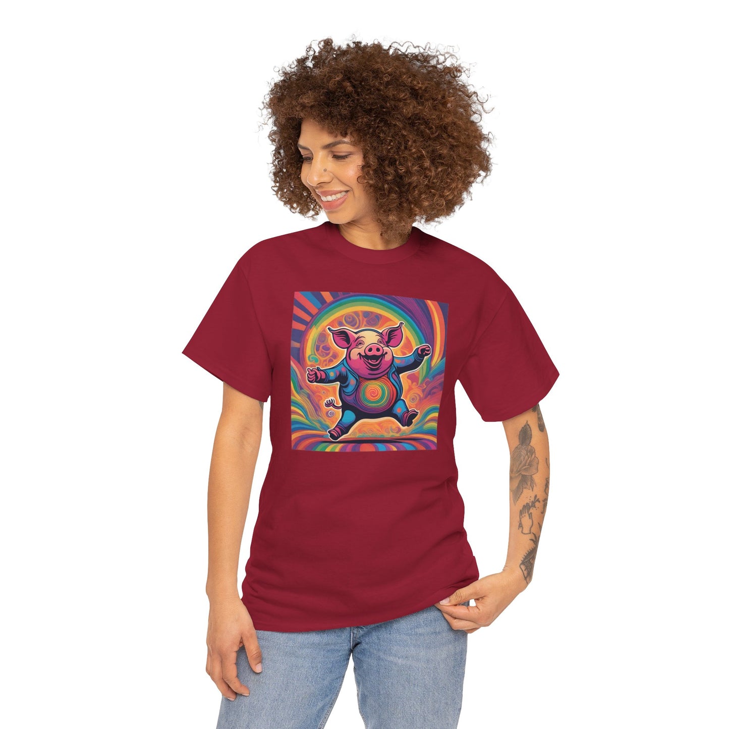 Psychedelic Dancing Pig T-shirt