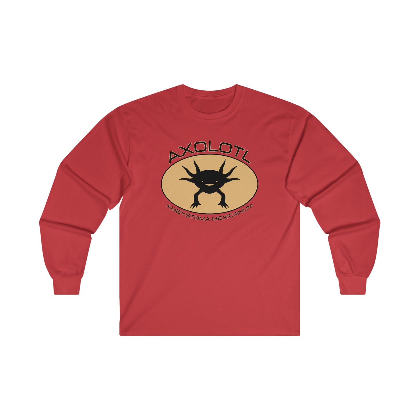 Axolotl with Scientific Name - Long Sleeve Tee