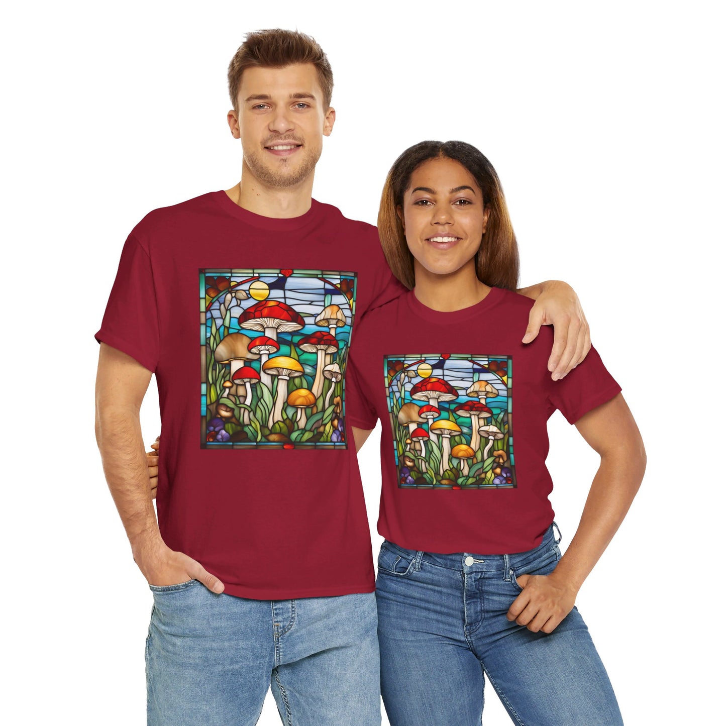 Mushrooms Stained Glass T-shirt