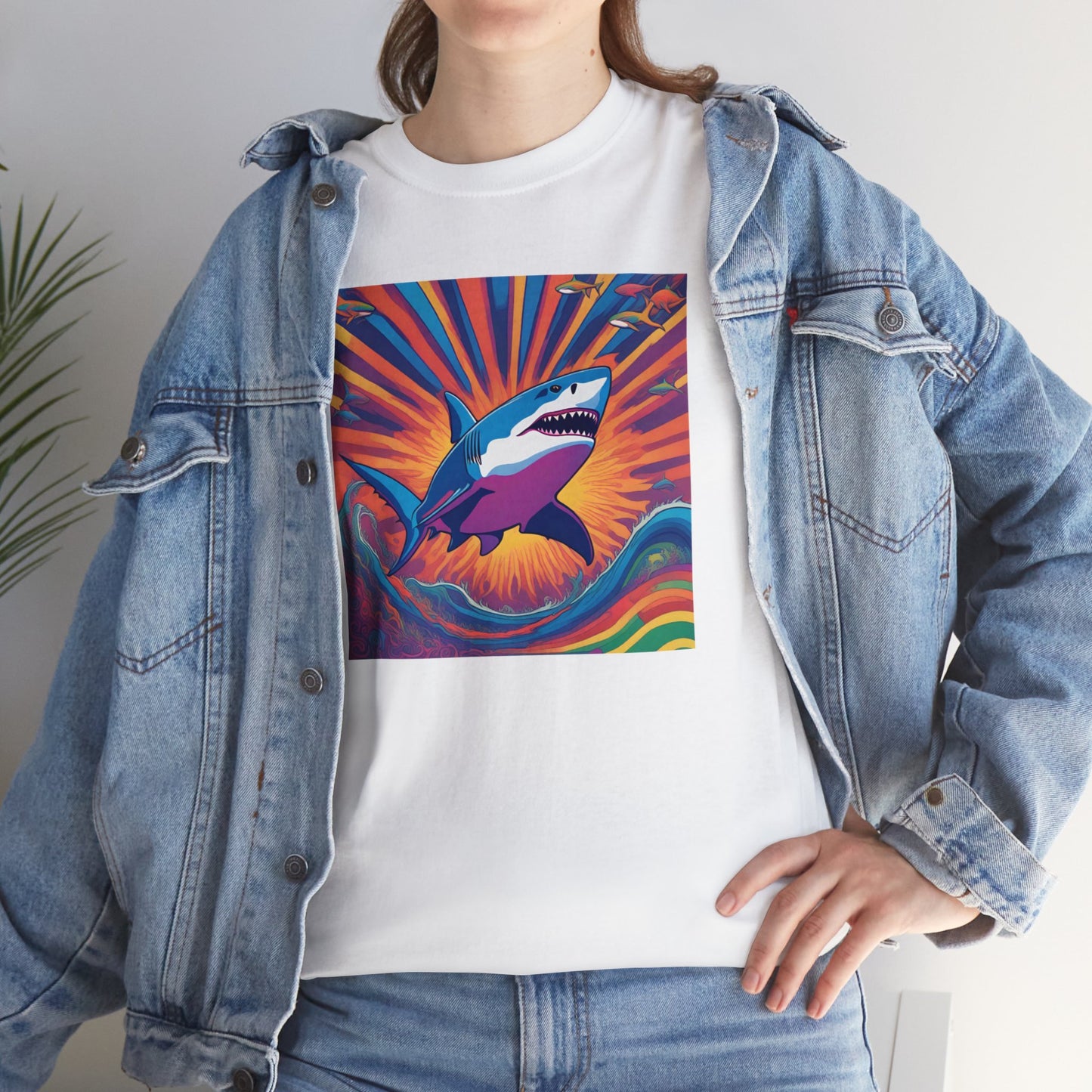 Psychedelic Great White Shark T-shirt