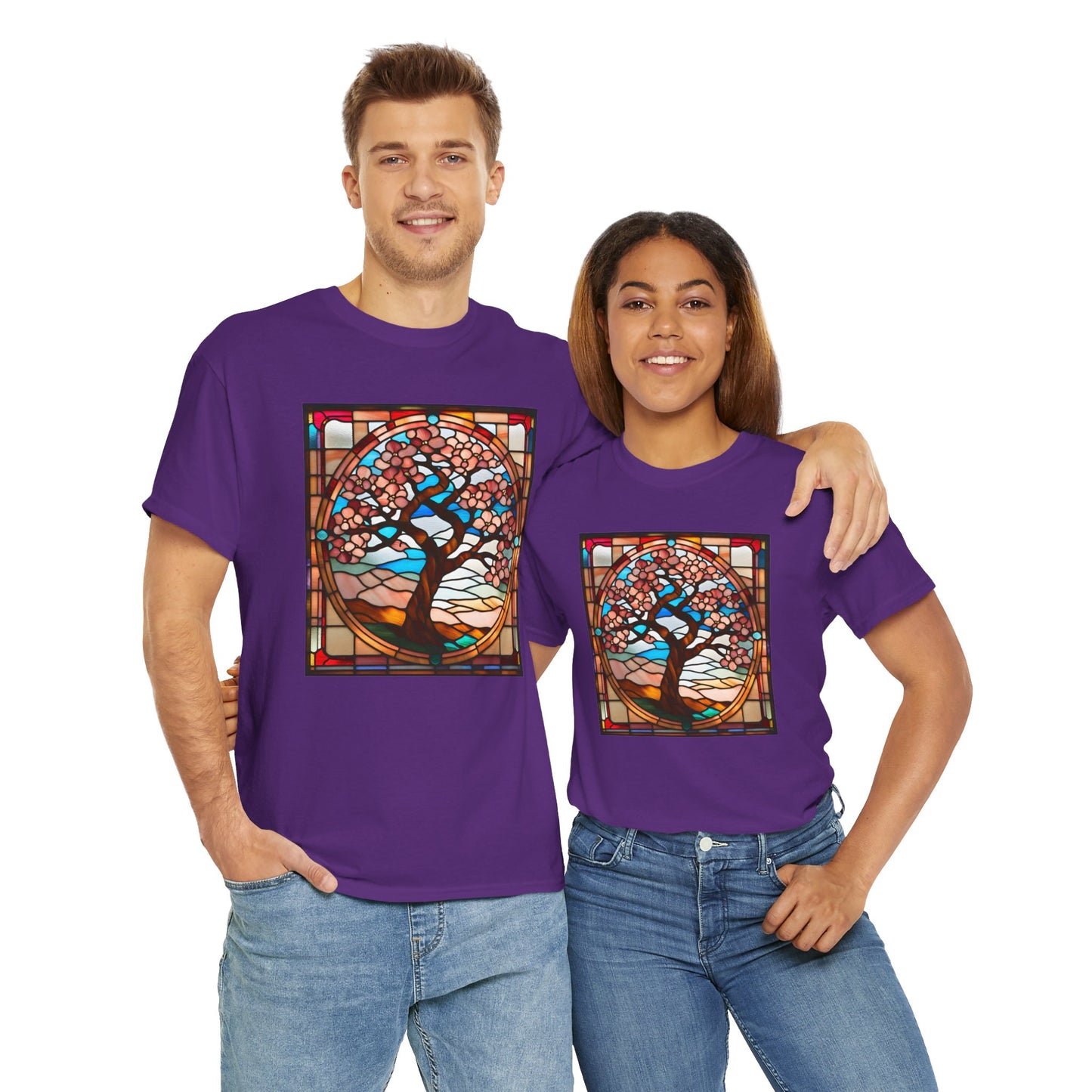 Cheery Blossom Tree Stained Glass T-shirt