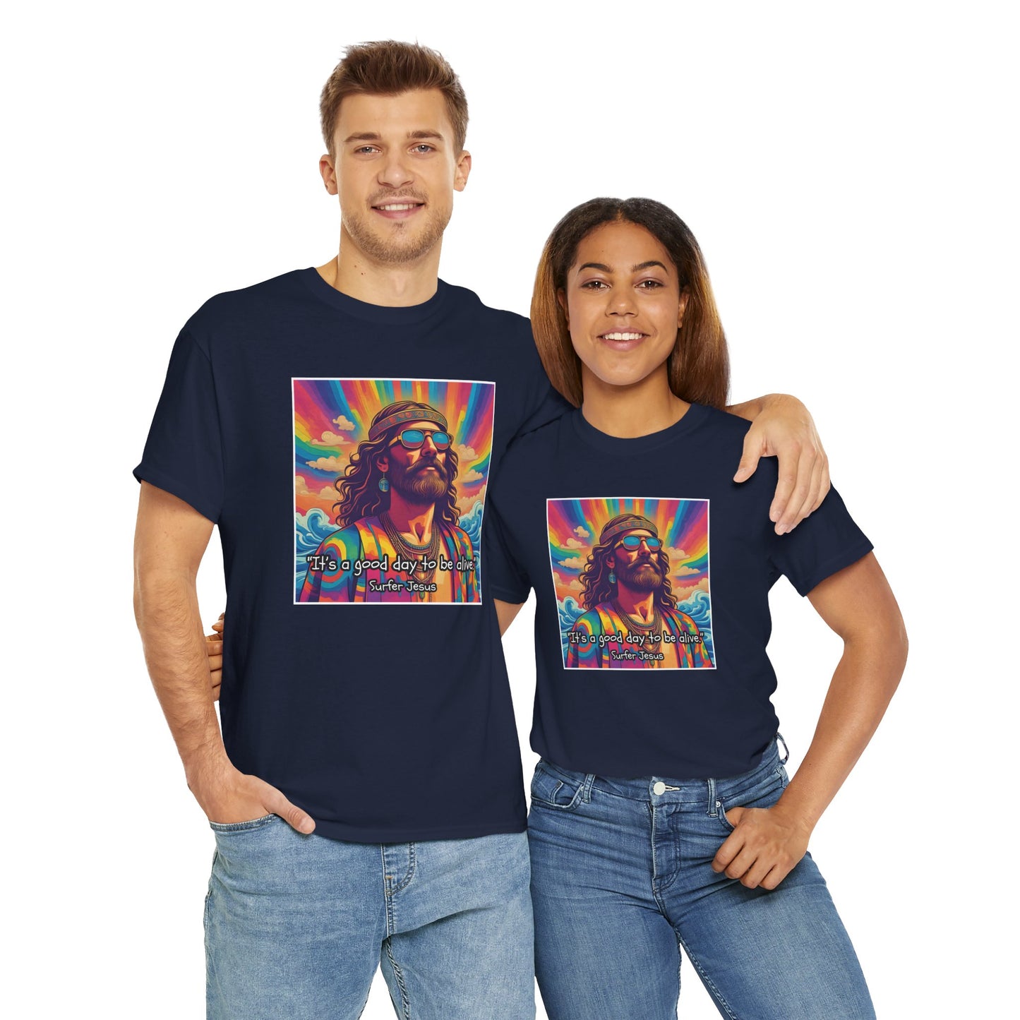 It's a good day to be alive -   Surfer Jesus T-shirt