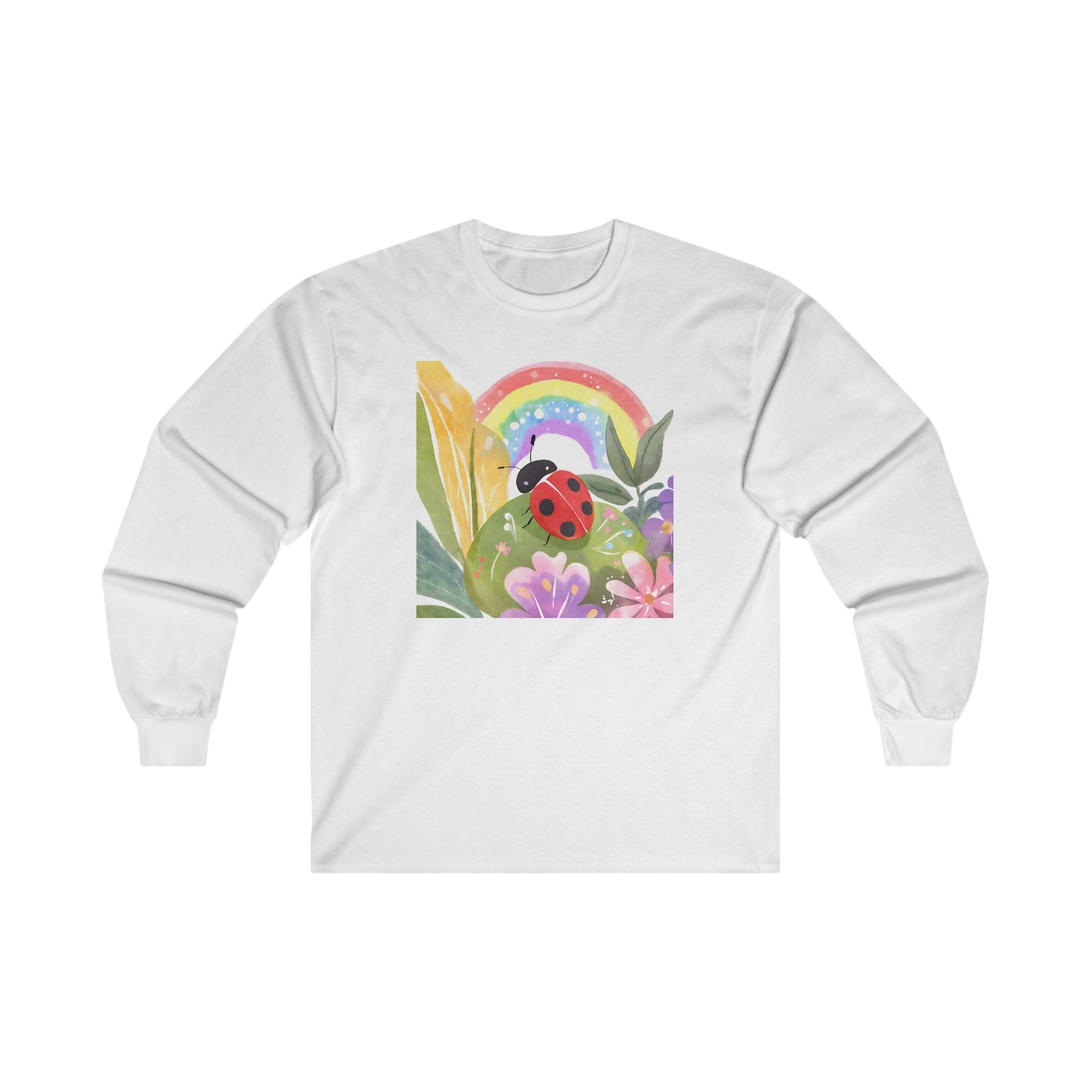 Ladybug in Garden v1 - Long Sleeve Tee