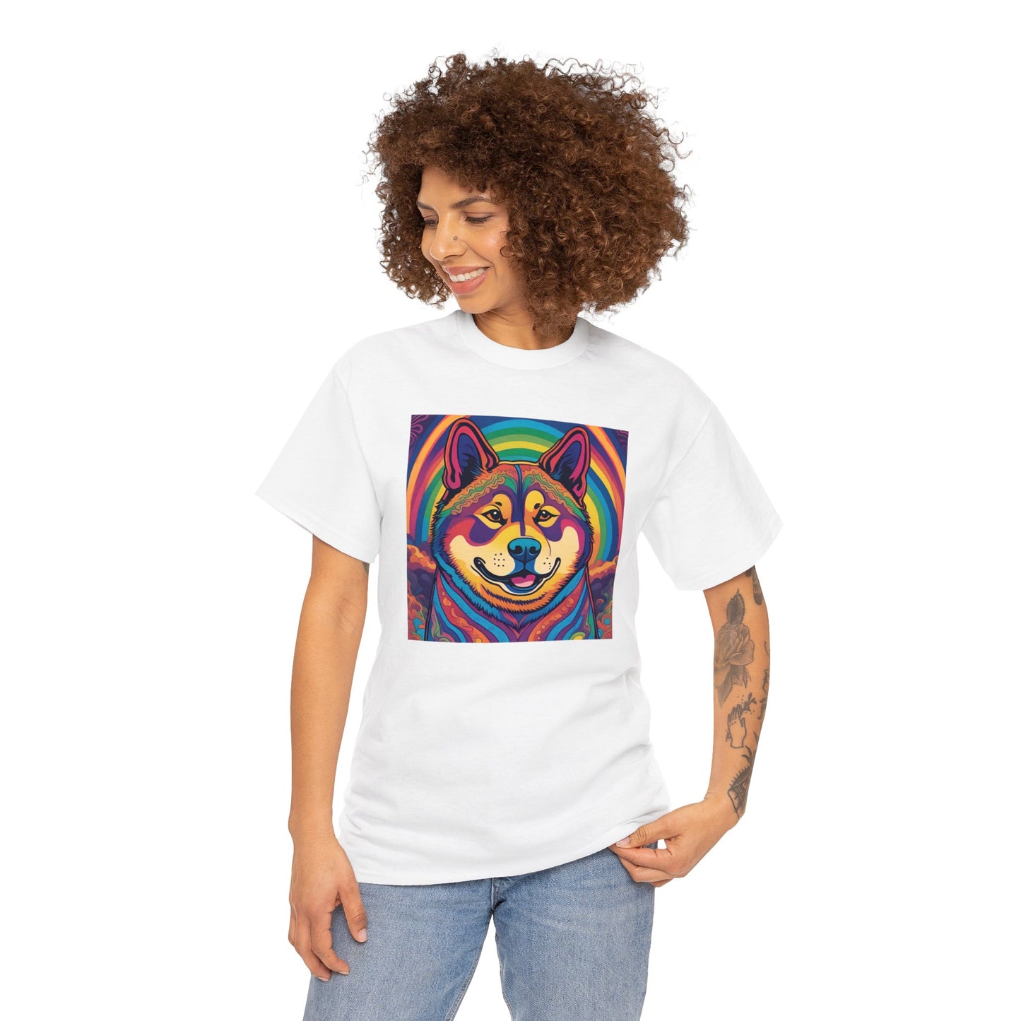 Psychedelic Akita T-shirt