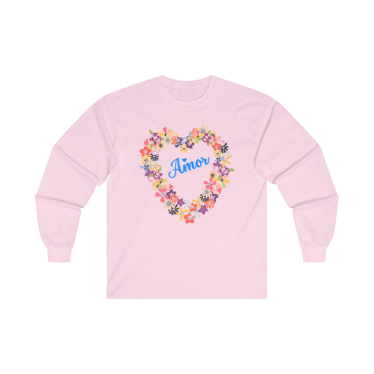 Amor with Flower Heart - Long Sleeve Tee