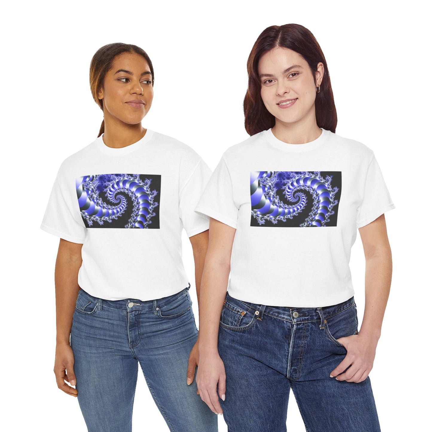 Blue Mandelbrot Set v2 T-shirt