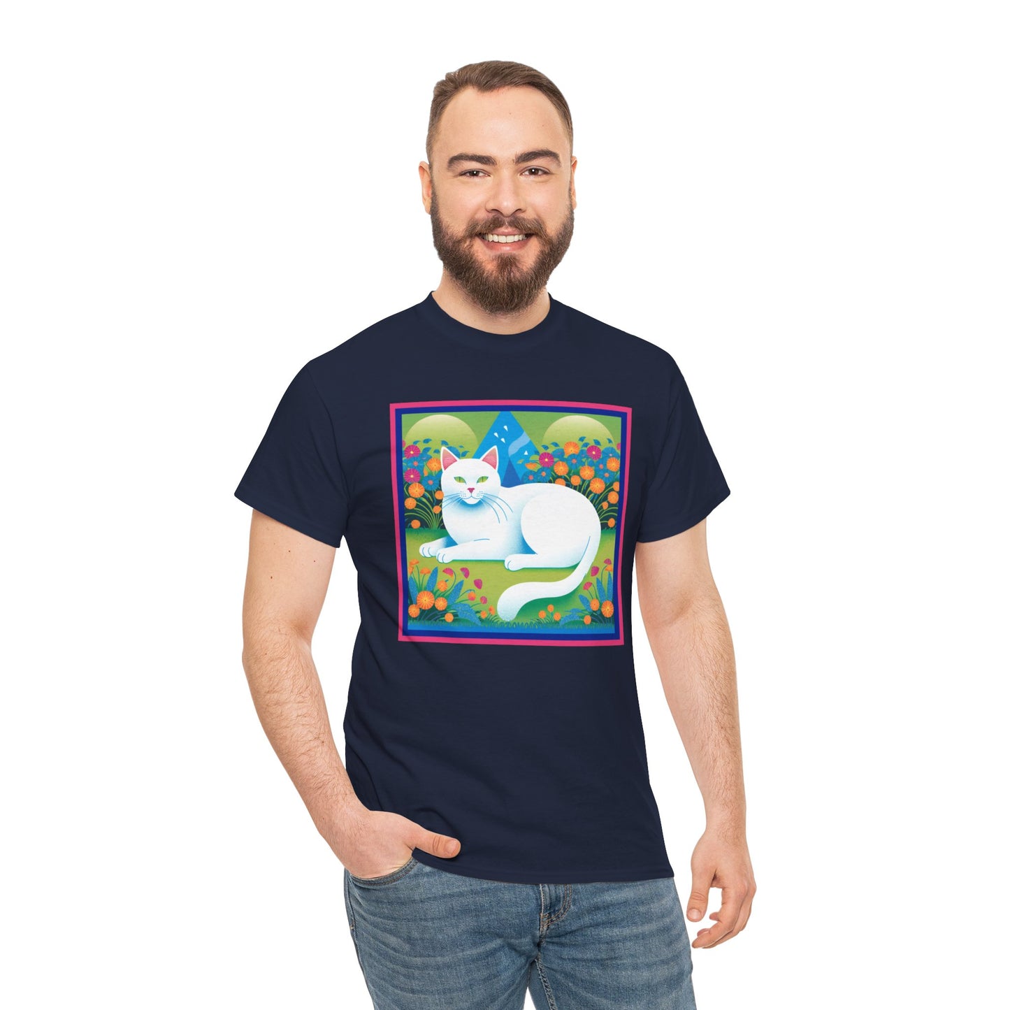 White Cat Retro v2 T-shirt