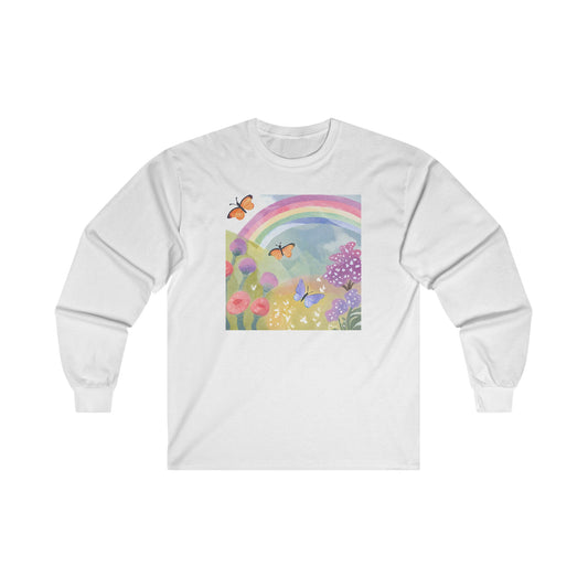 Butterflies in Garden v2 - Long Sleeve Tee