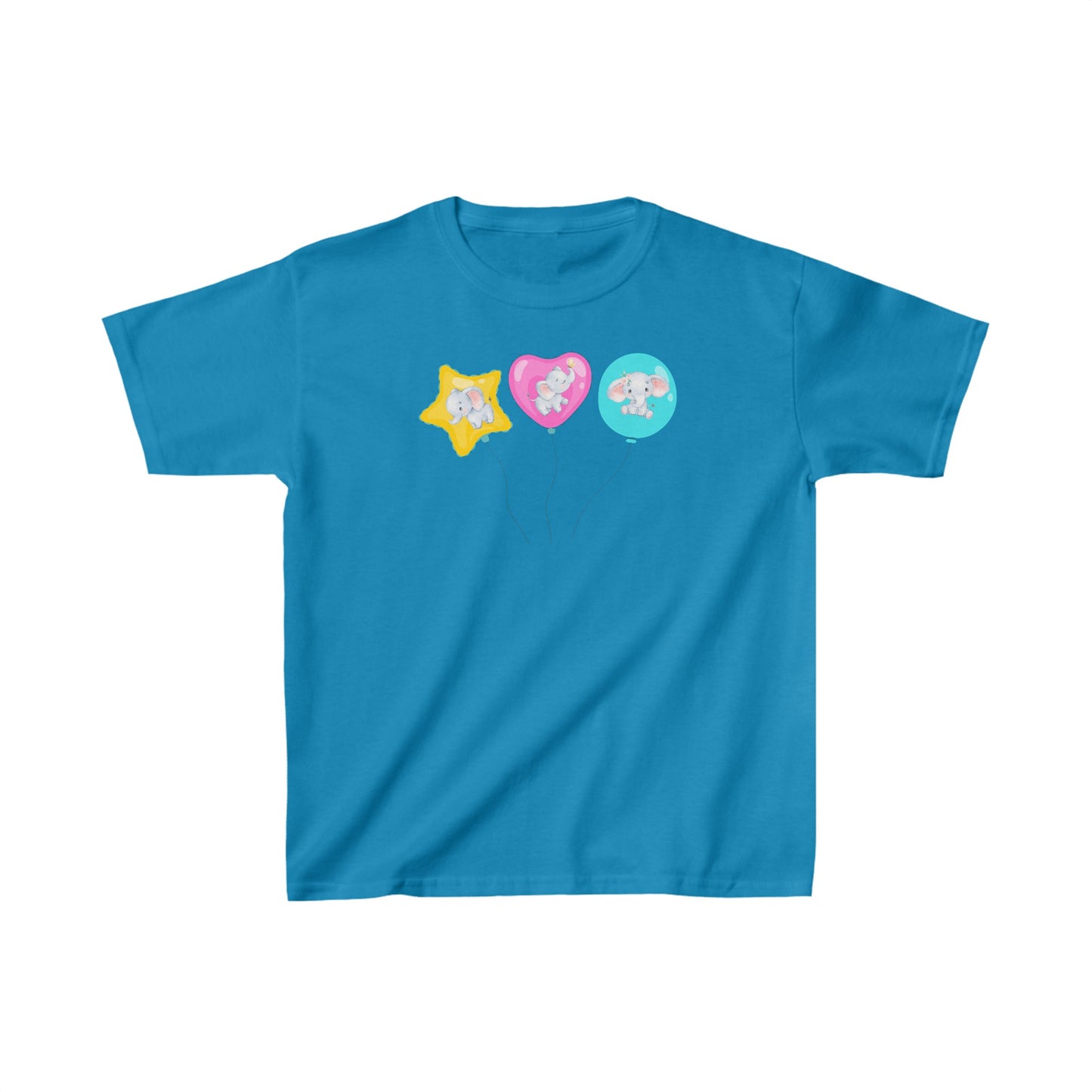 Little Baby Elephants on Balloons - Kids Heavy Cotton™ Tee