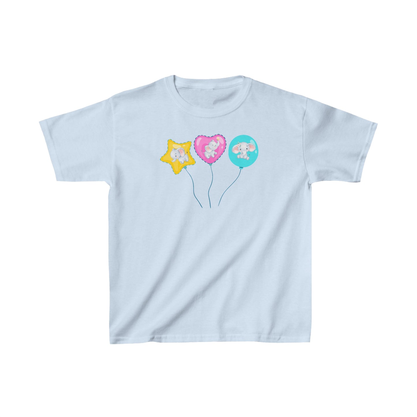 Little Baby Elephants on Balloons - Kids Heavy Cotton™ Tee