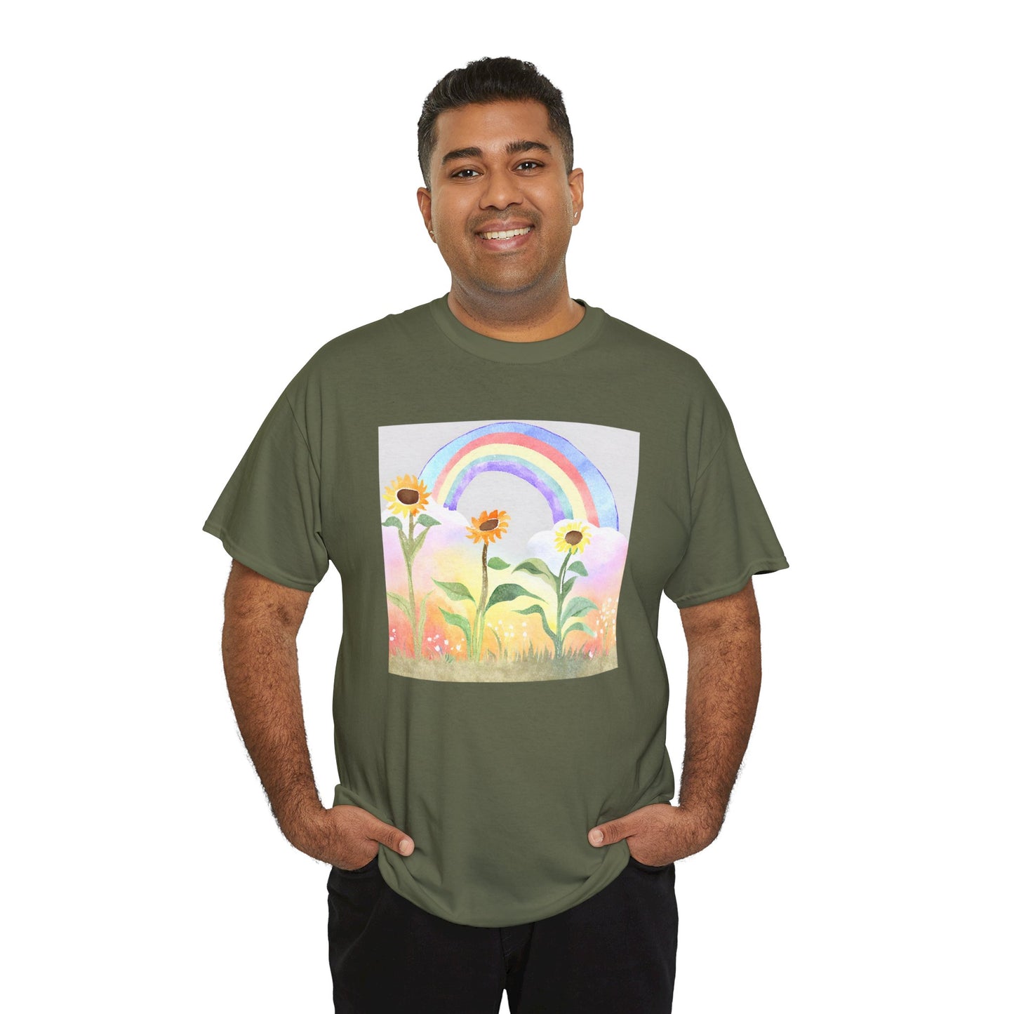 Sunflowers & Rainbow v4 T-shirt